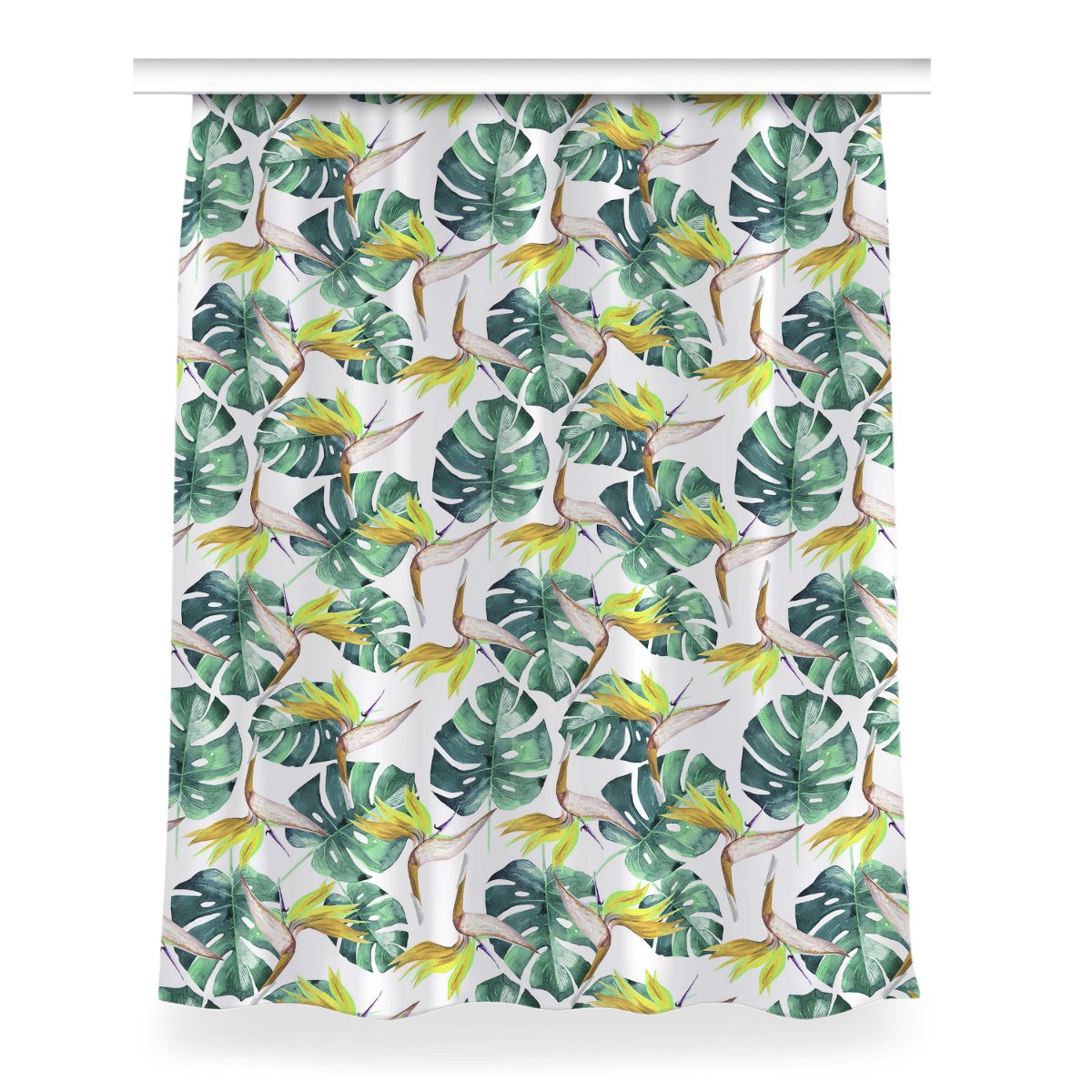 Gotowa zasłona na kółka Egzotyczne liście 150x200, Fabricsy