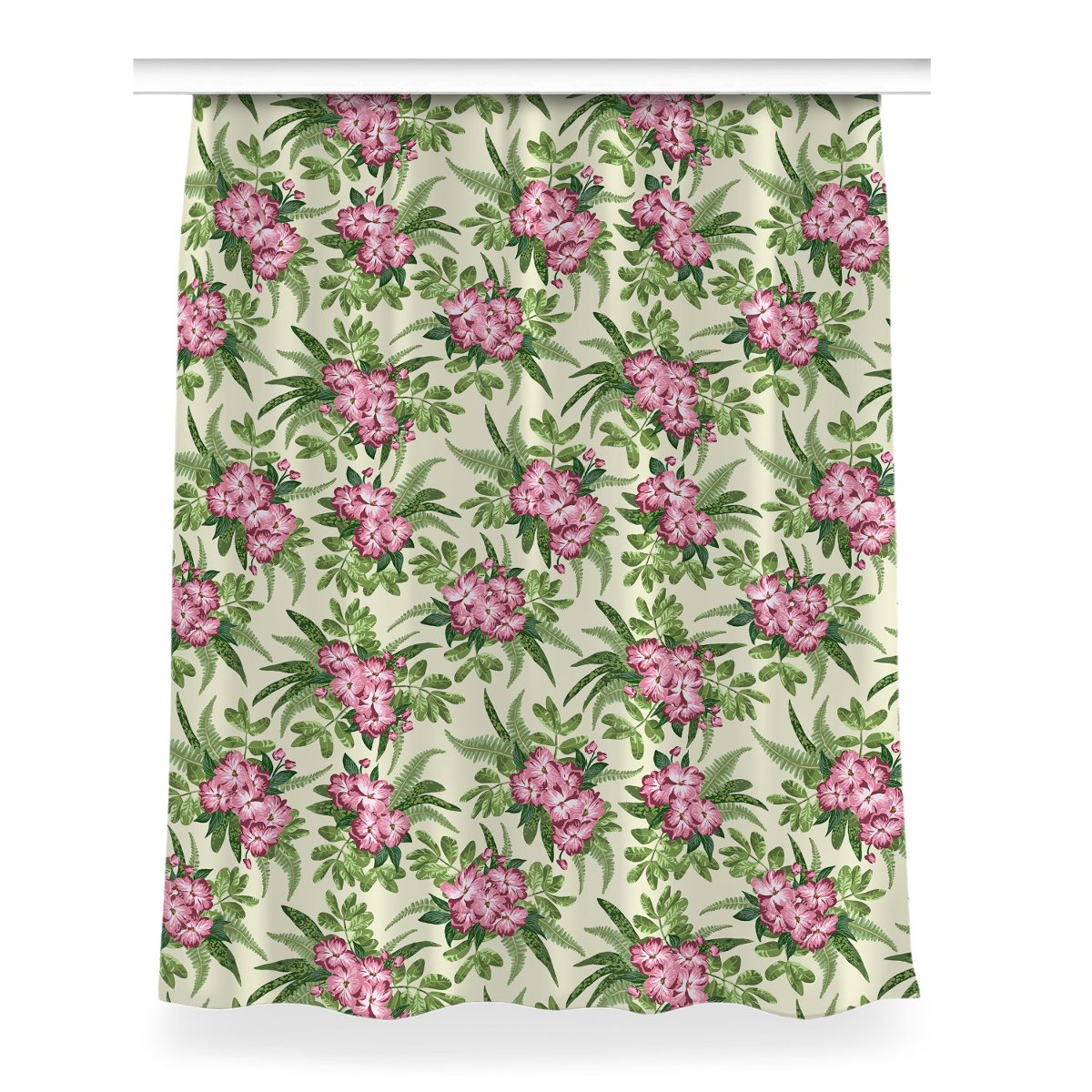 Klasyczna zasłona kolory Tropikalne Kwiaty 150x200, Fabricsy