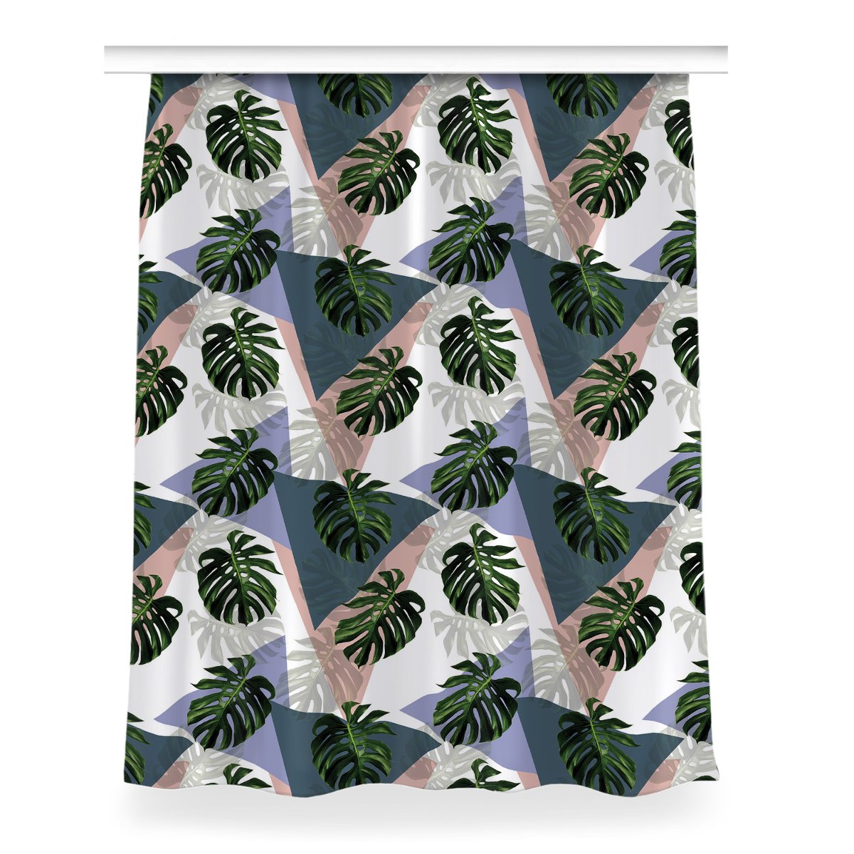Zasłona z nadrukiem gotowa Monstera wzór 150x200, Fabricsy