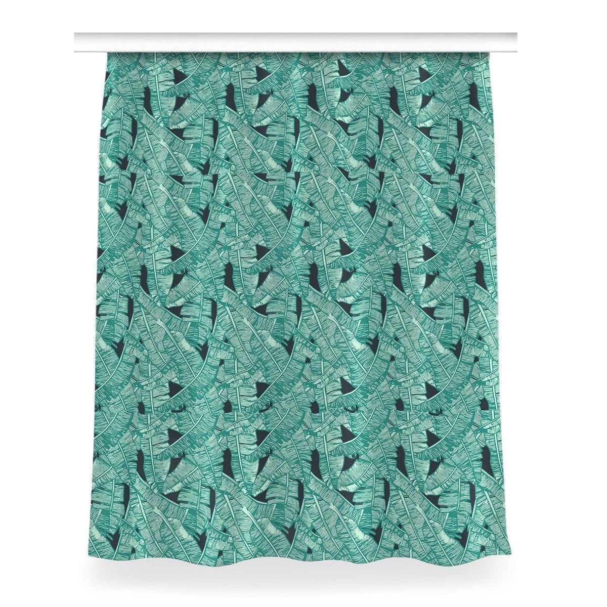 Gotowa zasłona na kółka Egzotyczne palmy 150x200, Fabricsy