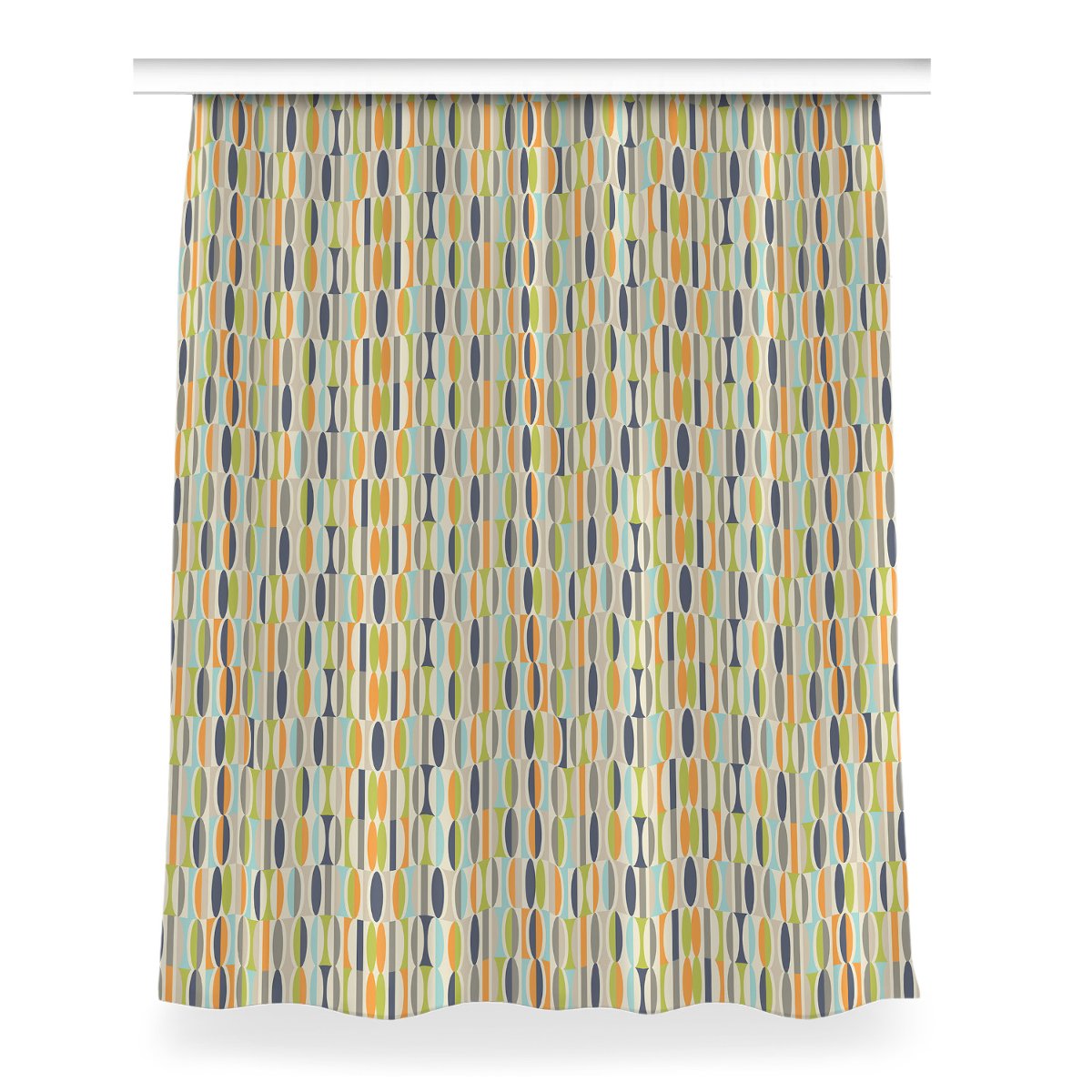 Kolorowa zasłona z nadrukiem Retro wzór 150x200 cm, Fabricsy