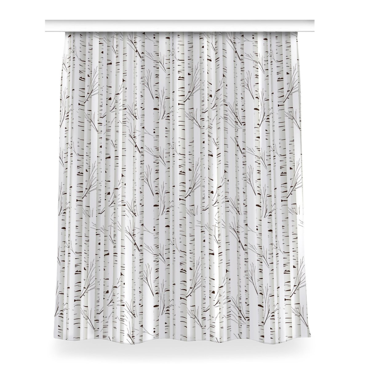 Gotowa zasłona na kółka Brzozy do sypialni 150x200, Fabricsy