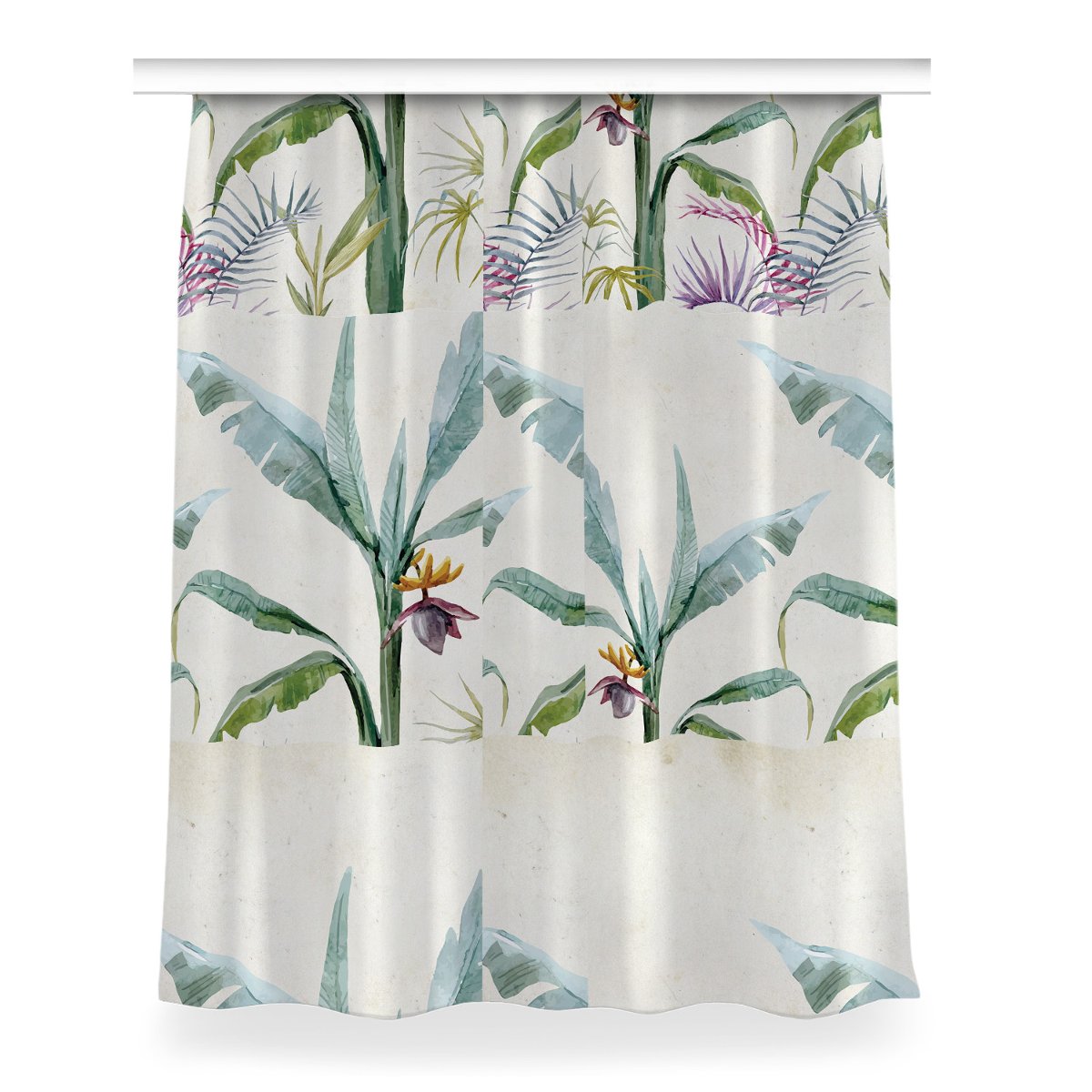 Gotowa zasłona na kółka Dżungla roślinność 150x200, Fabricsy