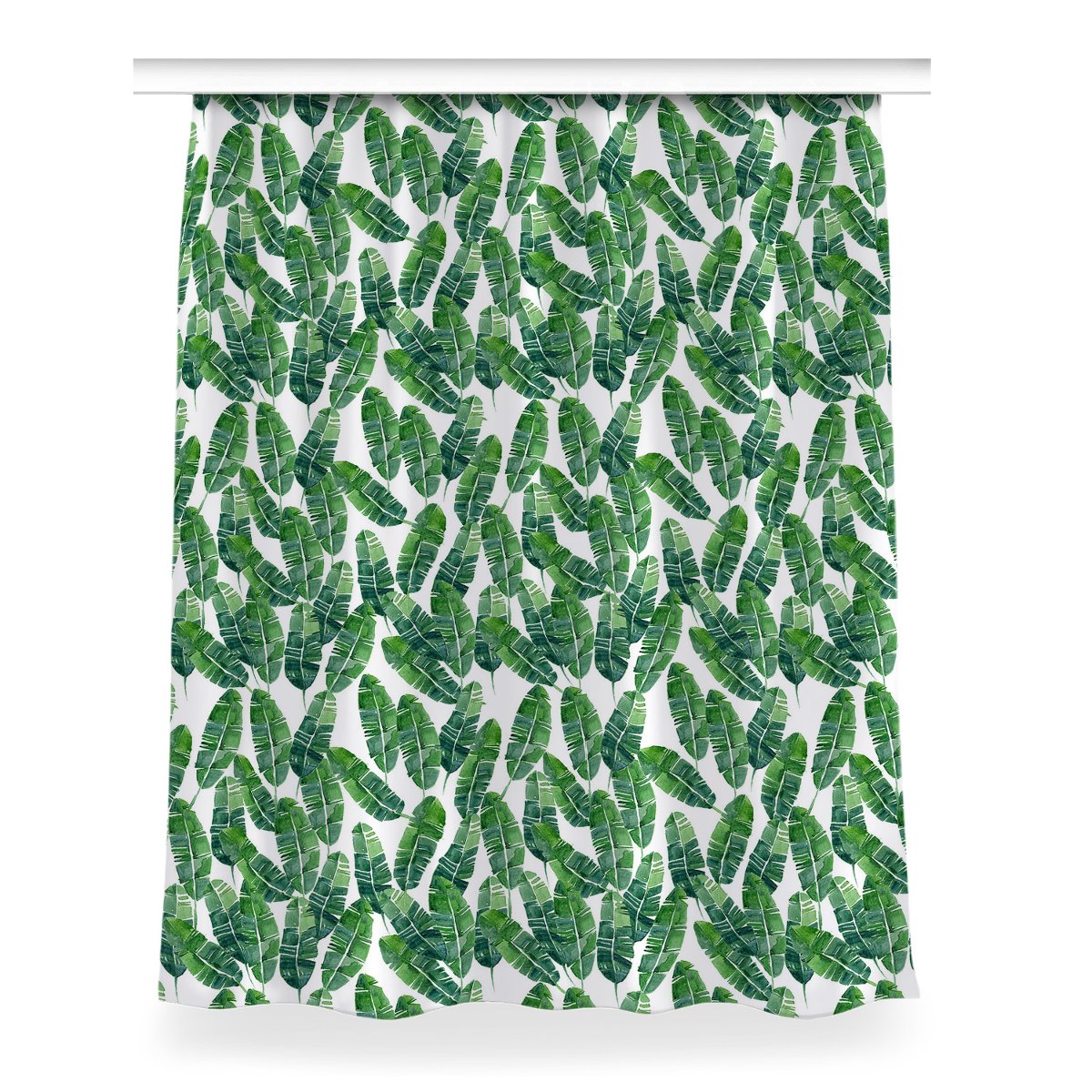 Zasłona z grafiką gotowa Egzotyczne liście 150x200, Fabricsy