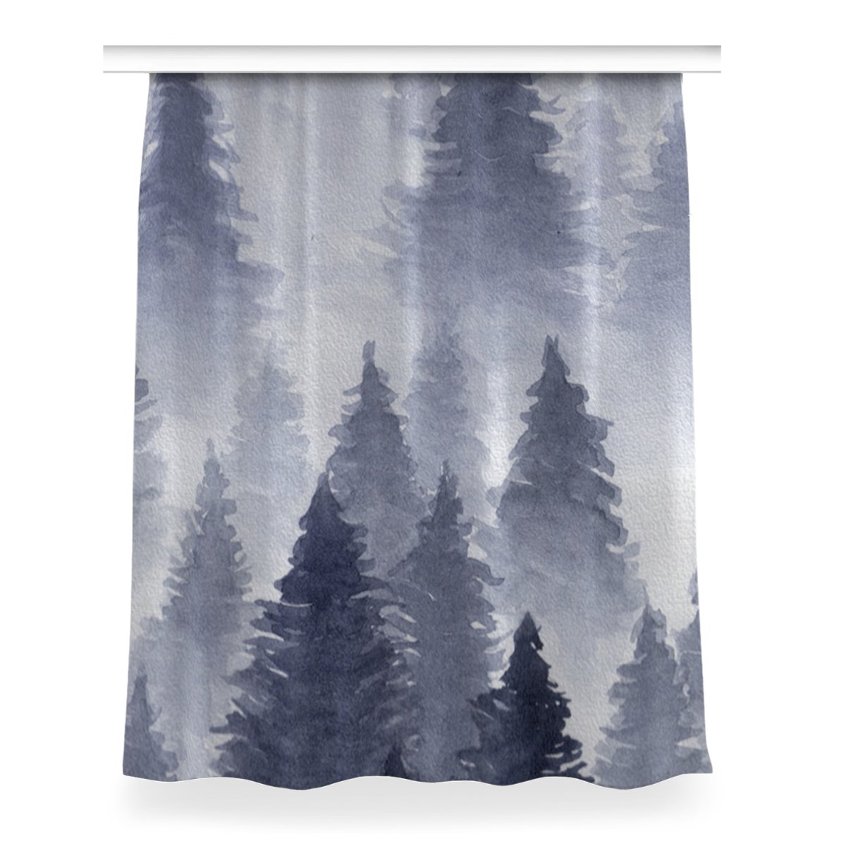 Gotowa zasłona na kółka Krajobraz las wzór 150x200, Fabricsy