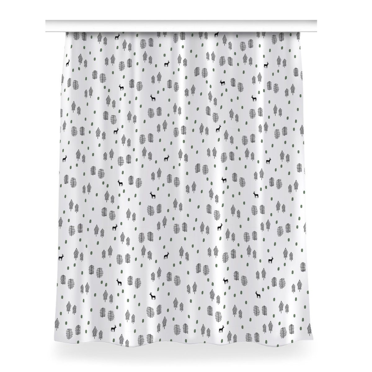 Gotowa zasłona na kółka Jelenie w lesie 150x200 cm, Fabricsy