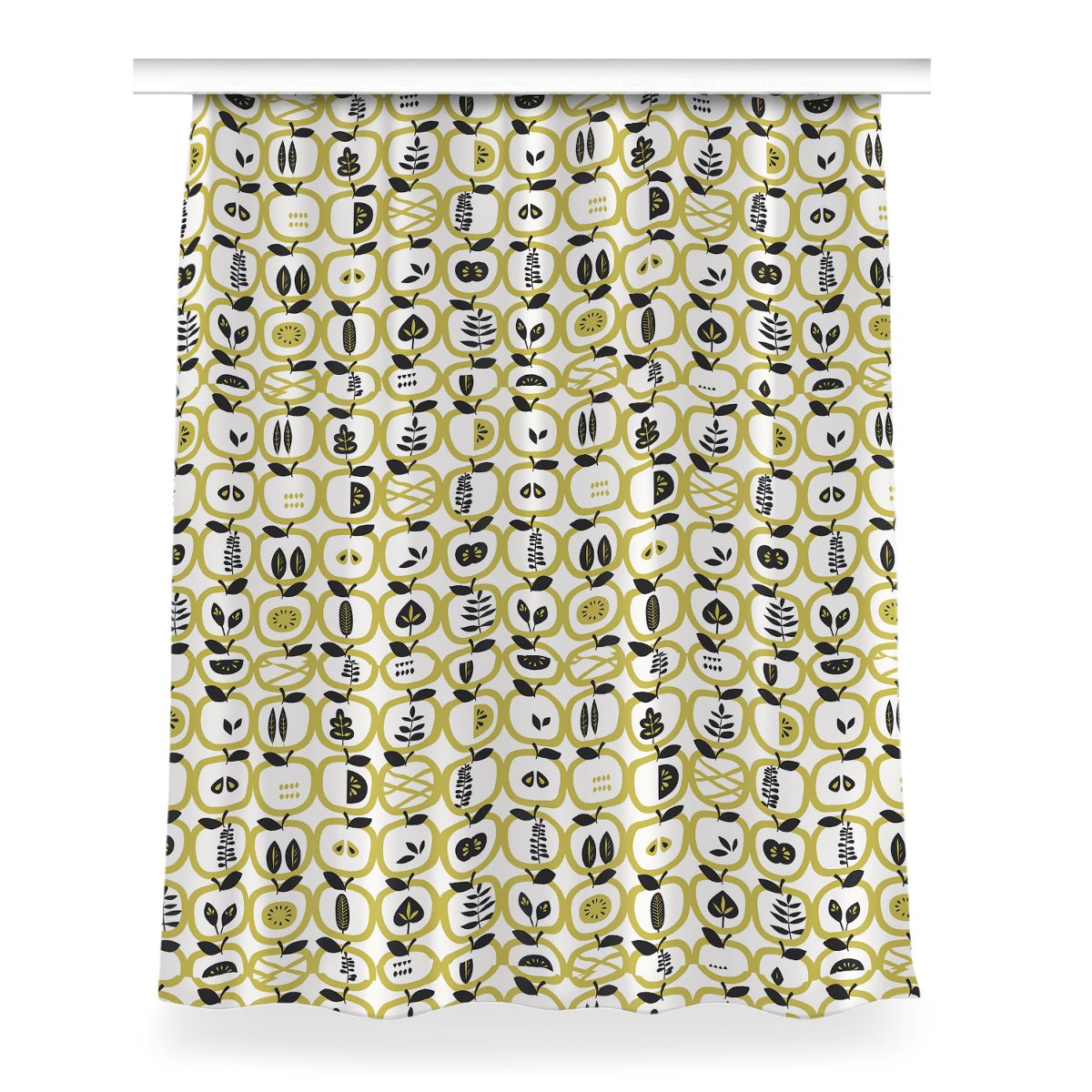 Klasyczna zasłona z nadrukiem Jabłka wzór 150x200, Fabricsy