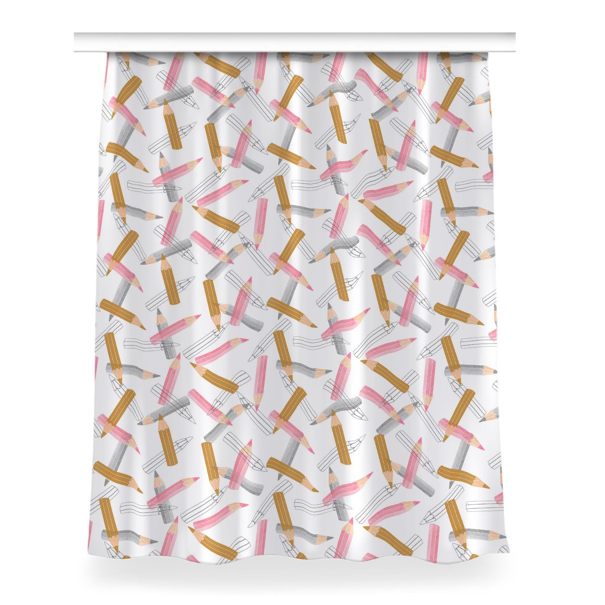 Klasyczna zasłona kolory Ołówki Wzór dekor 150x200, Fabricsy