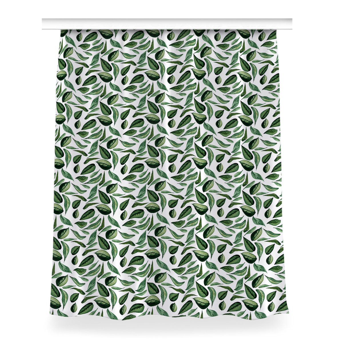 Gotowa zasłona z grafiką Zielone liście 150x200 cm, Fabricsy