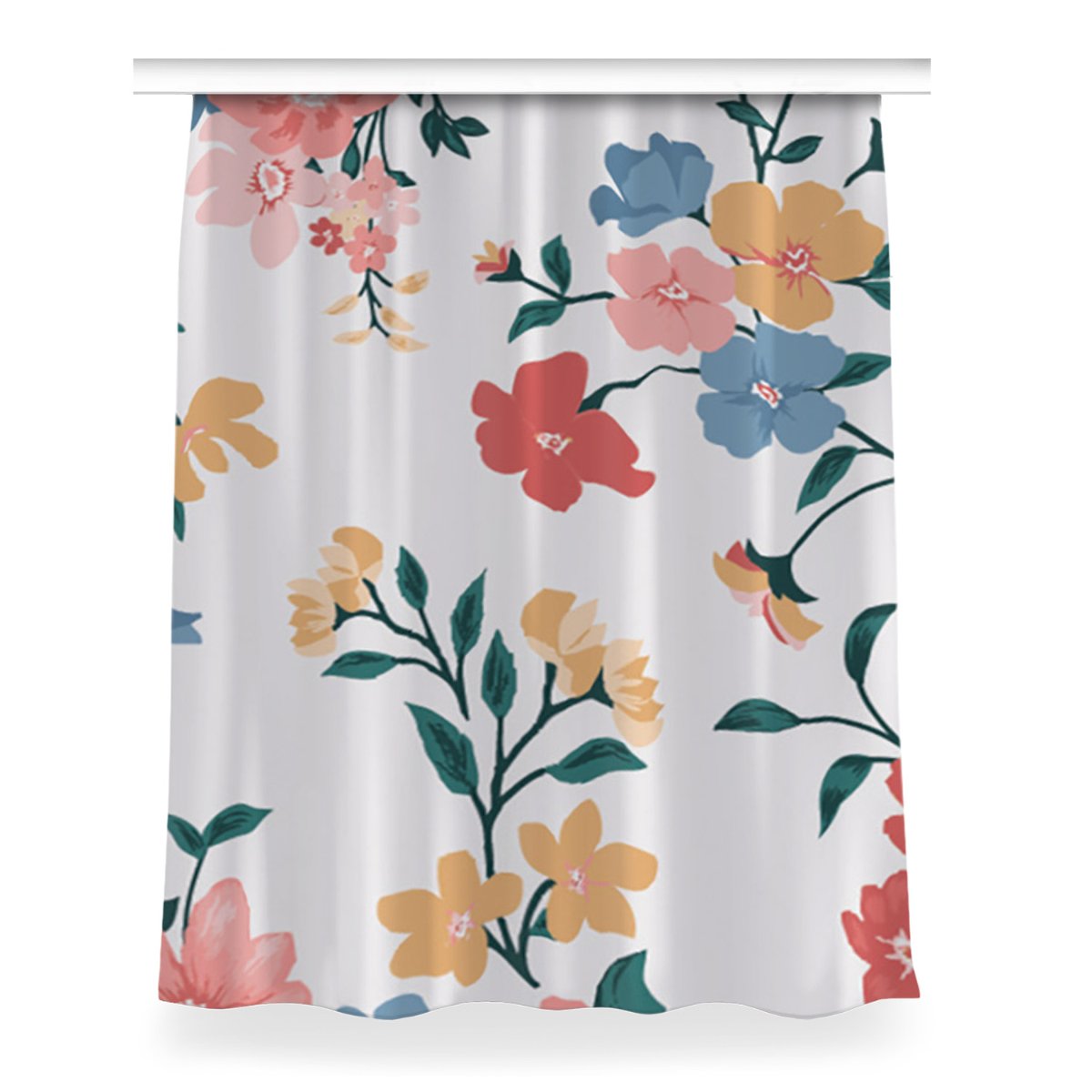 Zasłona z nadrukiem gotowa Kolorowy kwiaty 150x200, Fabricsy