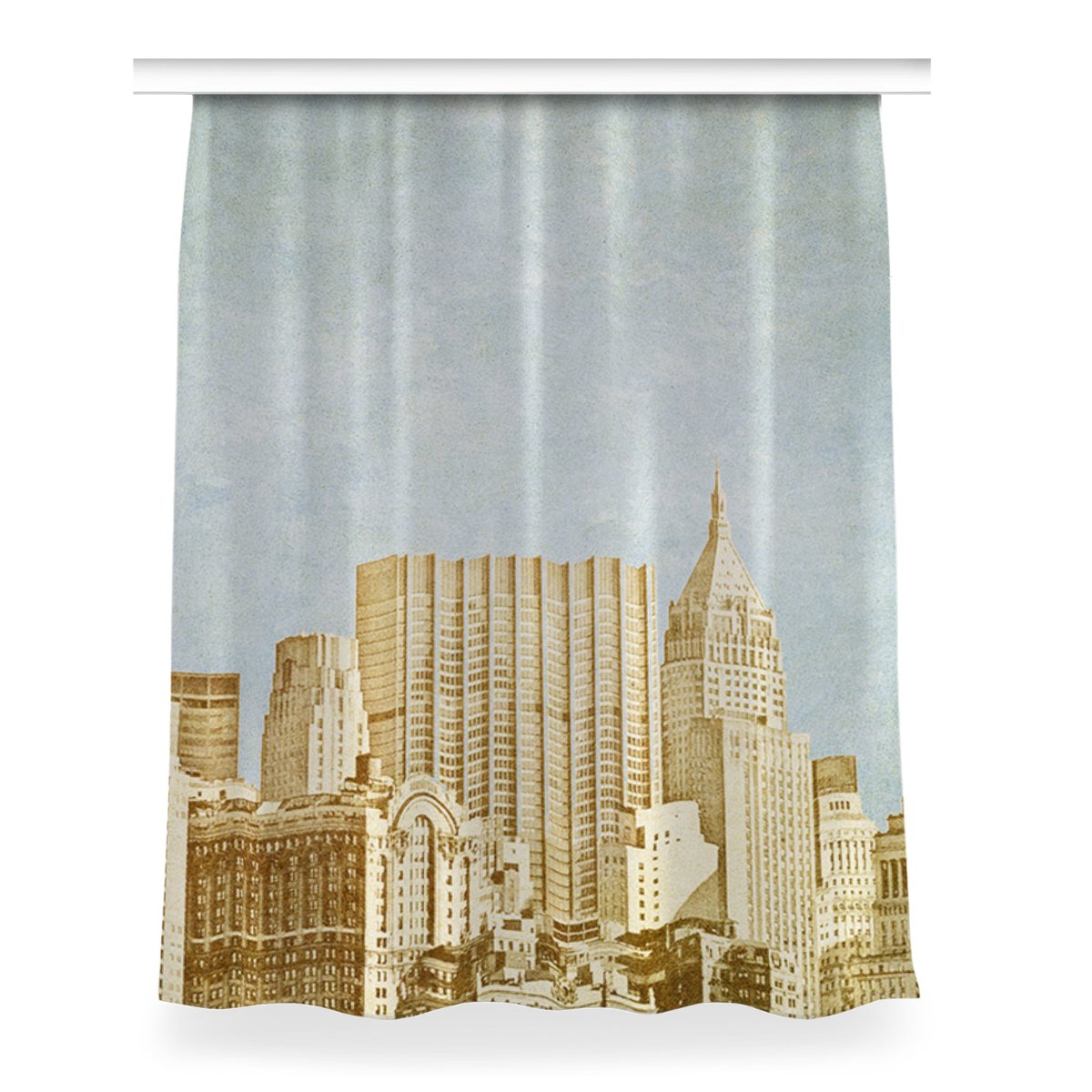 Gotowa zasłona na kółka Wieżowce Manhattan 150x200, Fabricsy