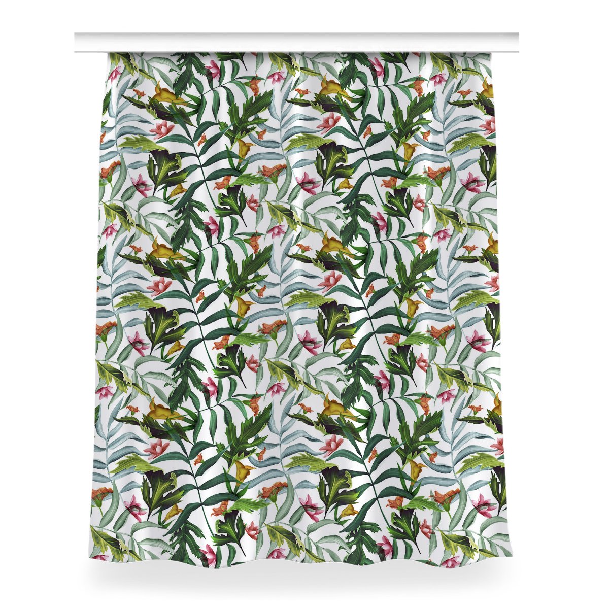 Gotowa zasłona z grafiką Tropikalna flora 150x200, Fabricsy