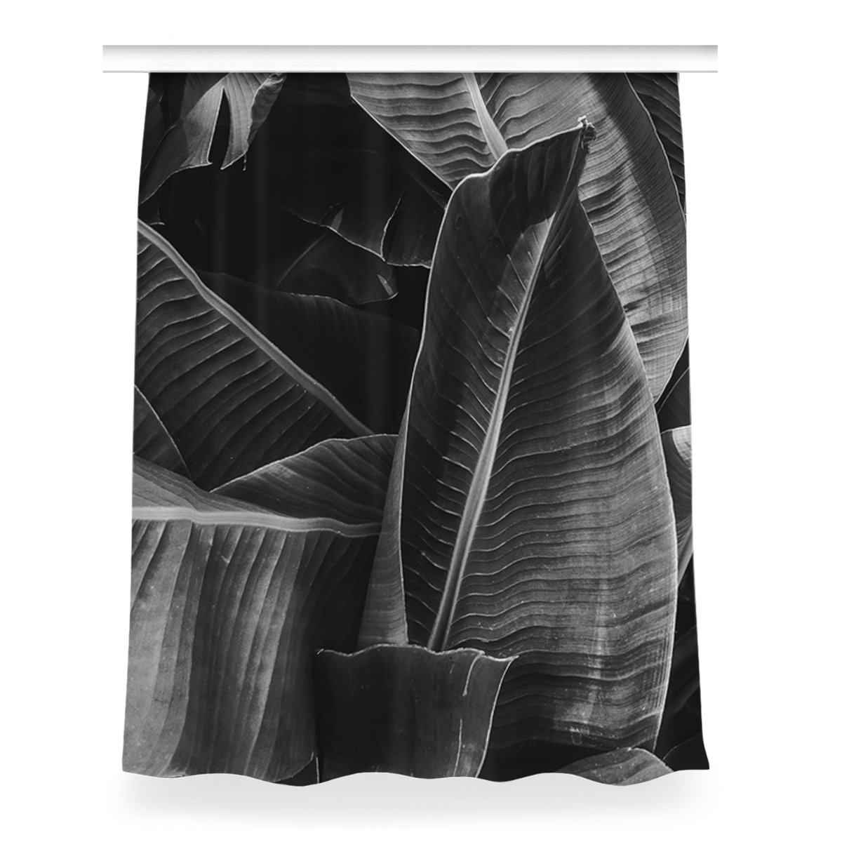 Kolorowa zasłona z nadrukiem Duże liście 150x200, Fabricsy