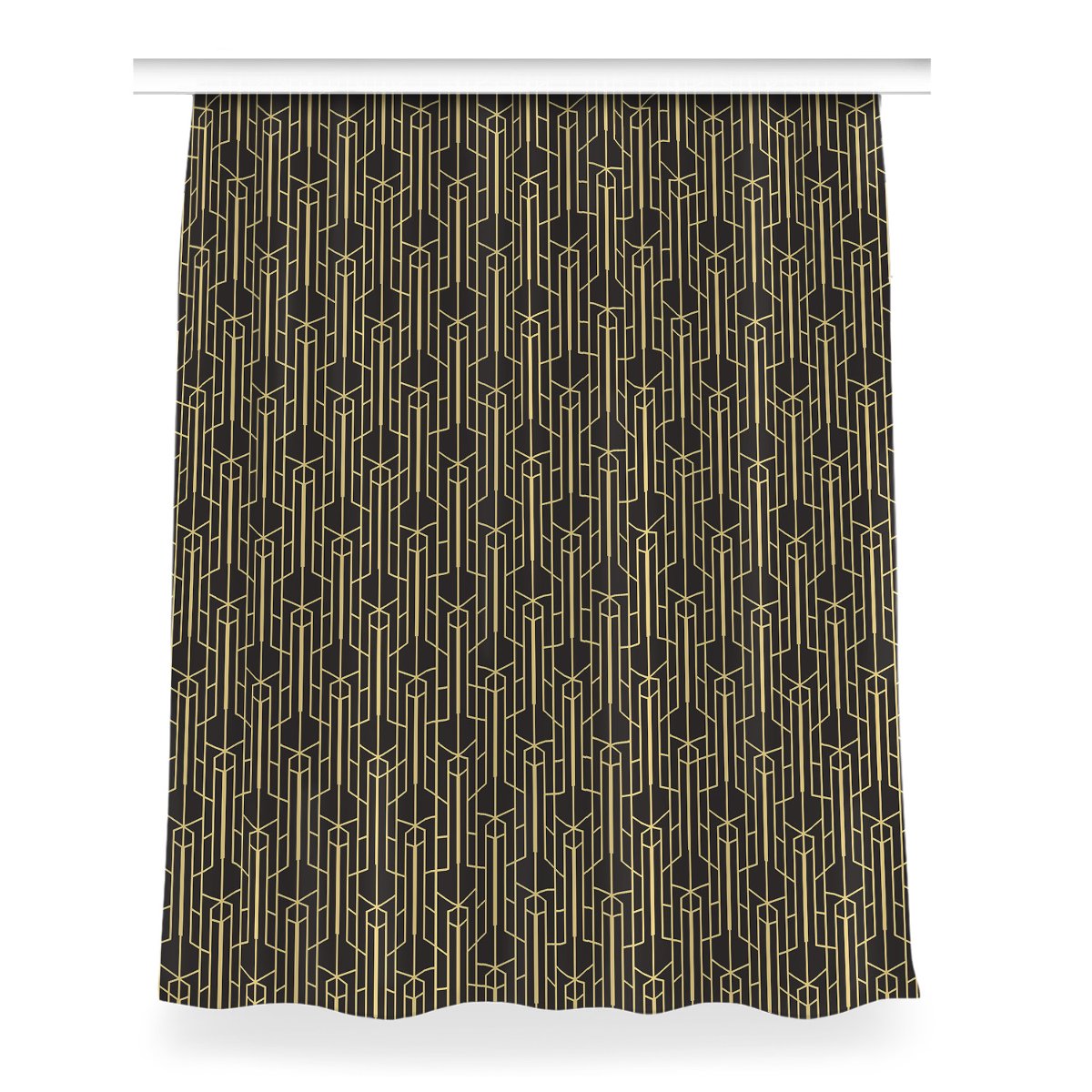 Klasyczna zasłona kolory Żółte linie wzór 150x200, Fabricsy