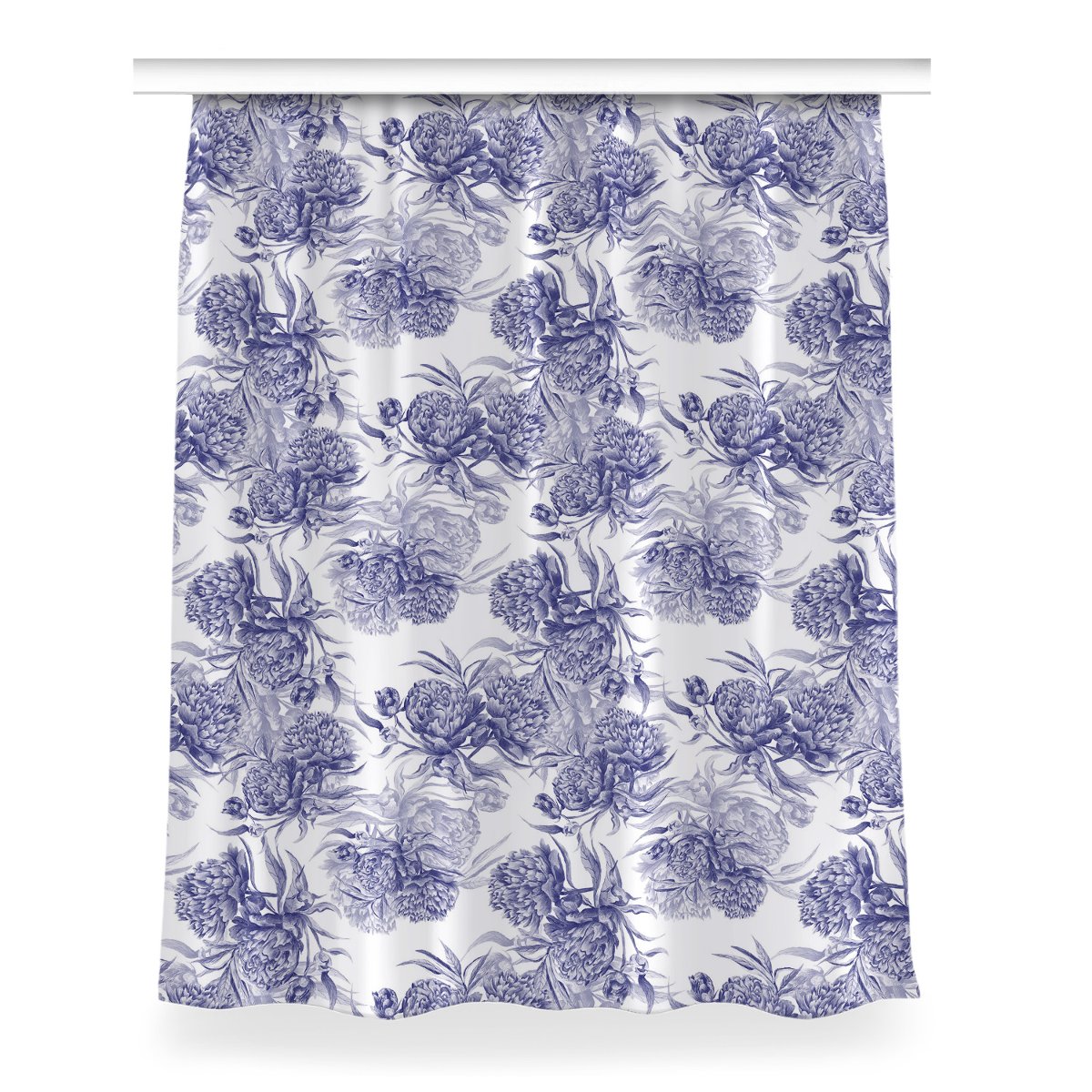 Gotowa zasłona Fioletowe piwonie do pokoju 150x200, Fabricsy