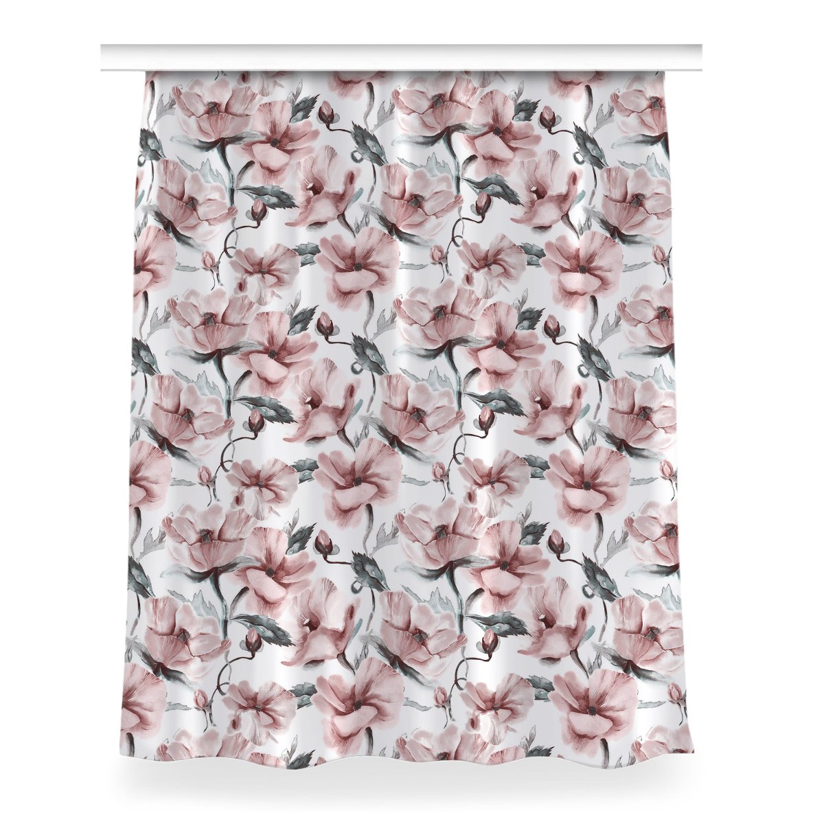 Gotowa zasłona na kółka Kwiatowy obraz 150x200 cm, Fabricsy
