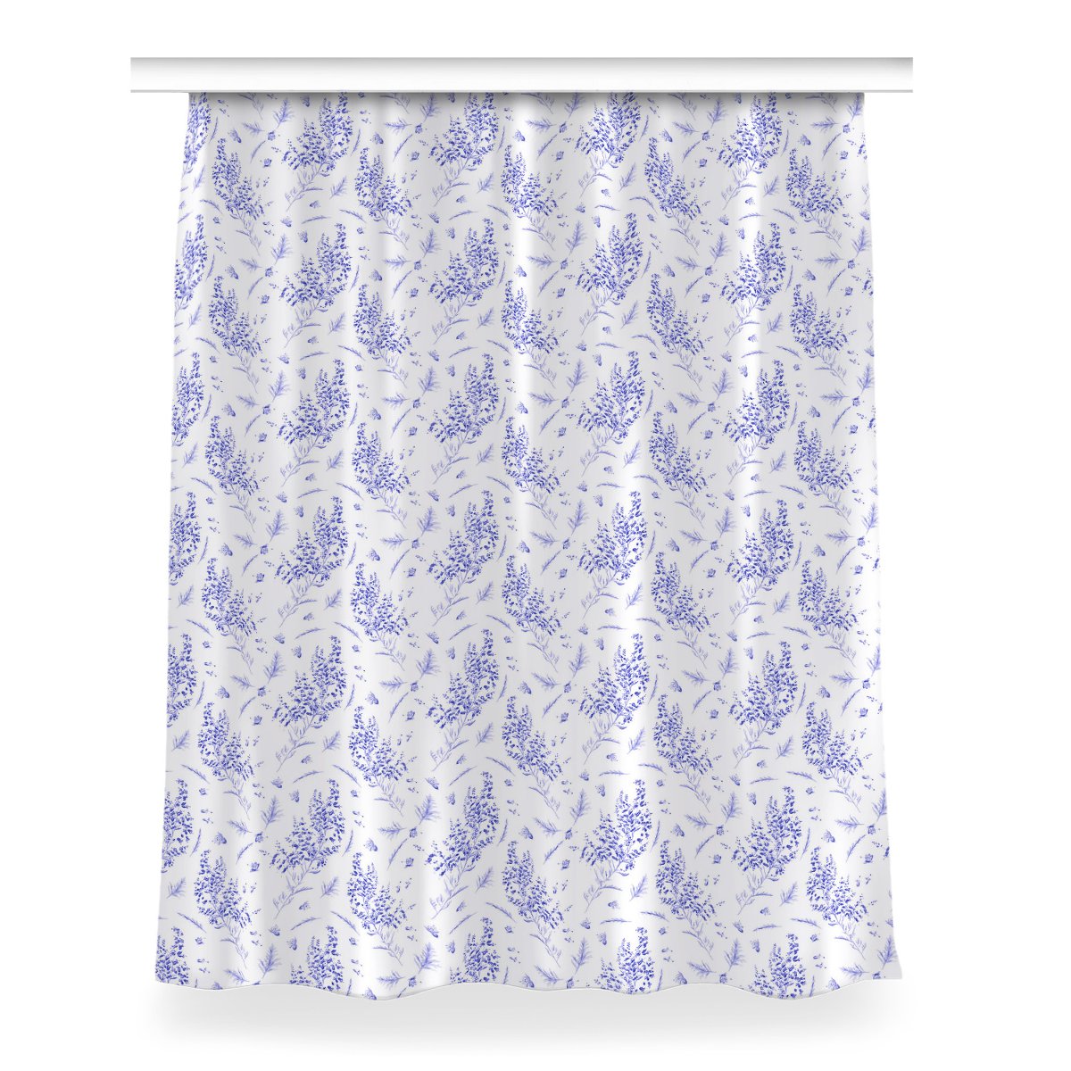 Gotowa zasłona na kółka Akwarela lawenda 150x200, Fabricsy