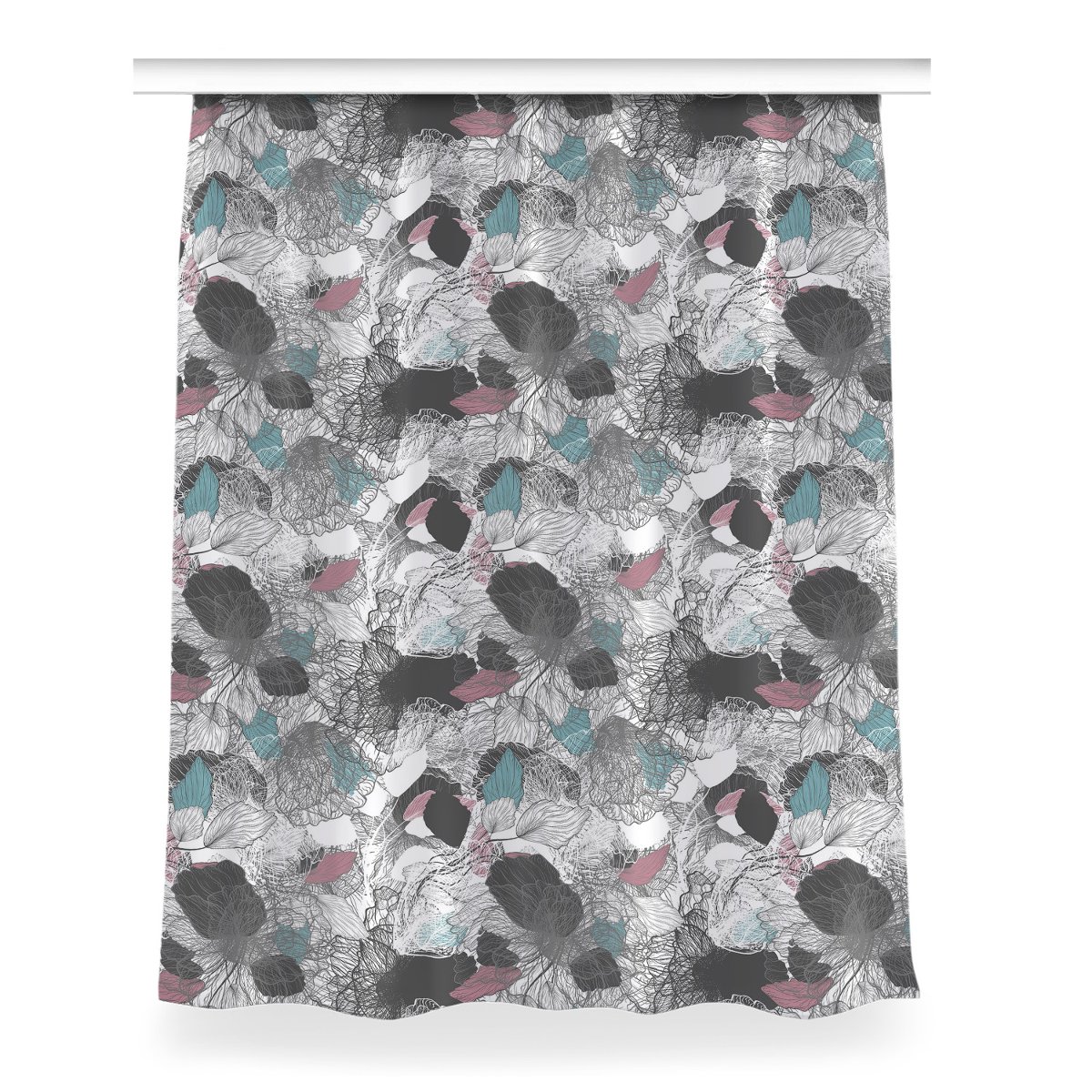 Zasłona z grafiką kolory Kwiatowy wzór 150x200 cm, Fabricsy