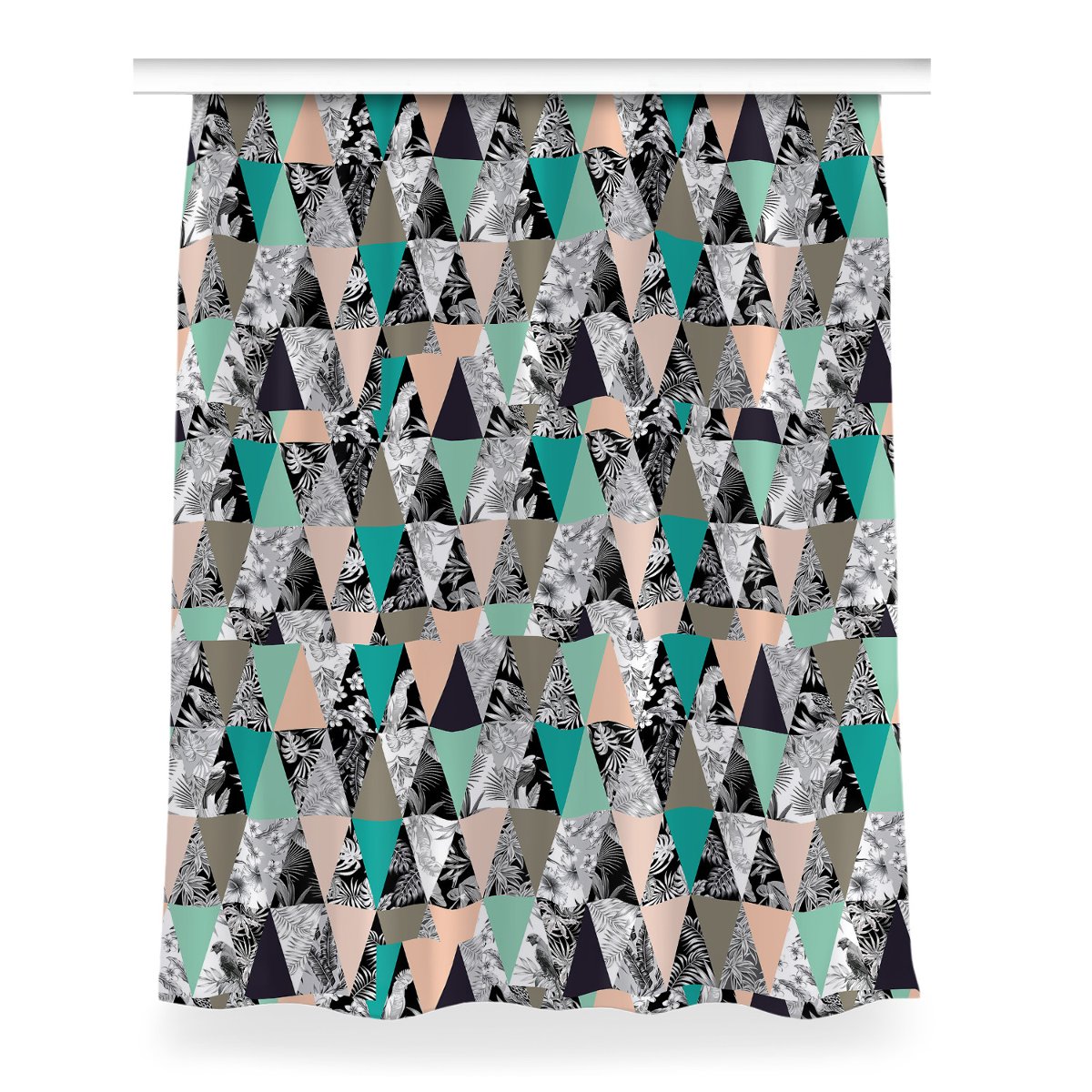 Gotowa zasłona Tropikalny patchwork wzór 150x200, Fabricsy