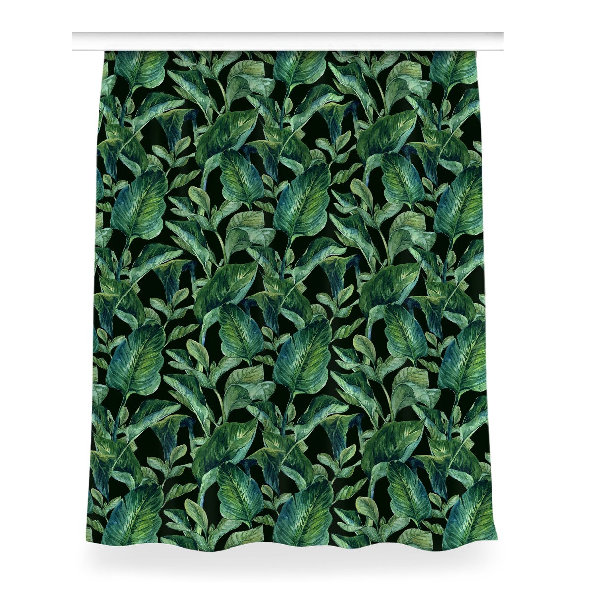 Zasłona z grafiką kolory Tropikalne liście 150x200, Fabricsy