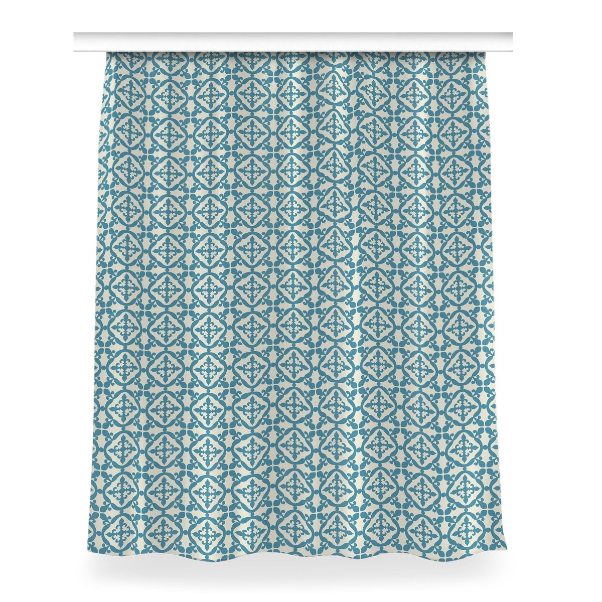 Gotowa zasłona z nadrukiem Zielony wzór 150x200 cm, Fabricsy