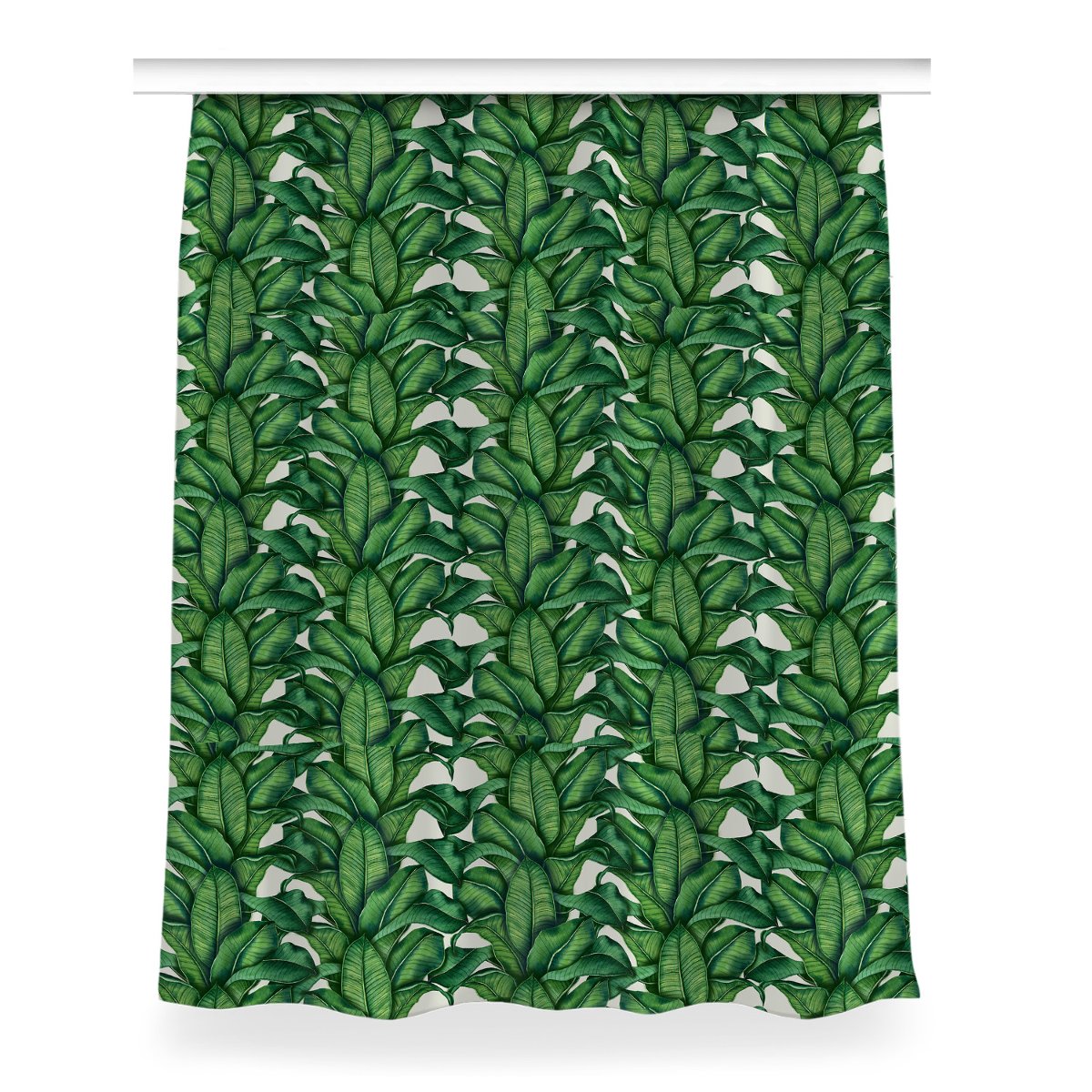 Gotowa zasłona na kółka Liście botaniczne 150x200, Fabricsy
