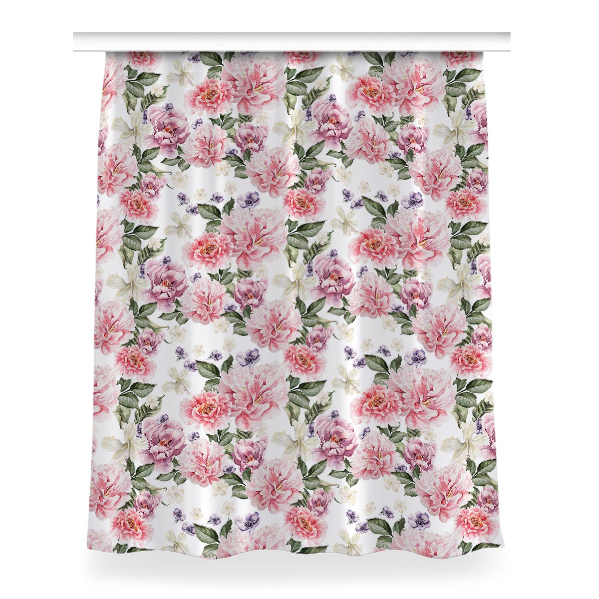 Zasłona z nadrukiem gotowa Sztuka kwiaty 150x200, Fabricsy