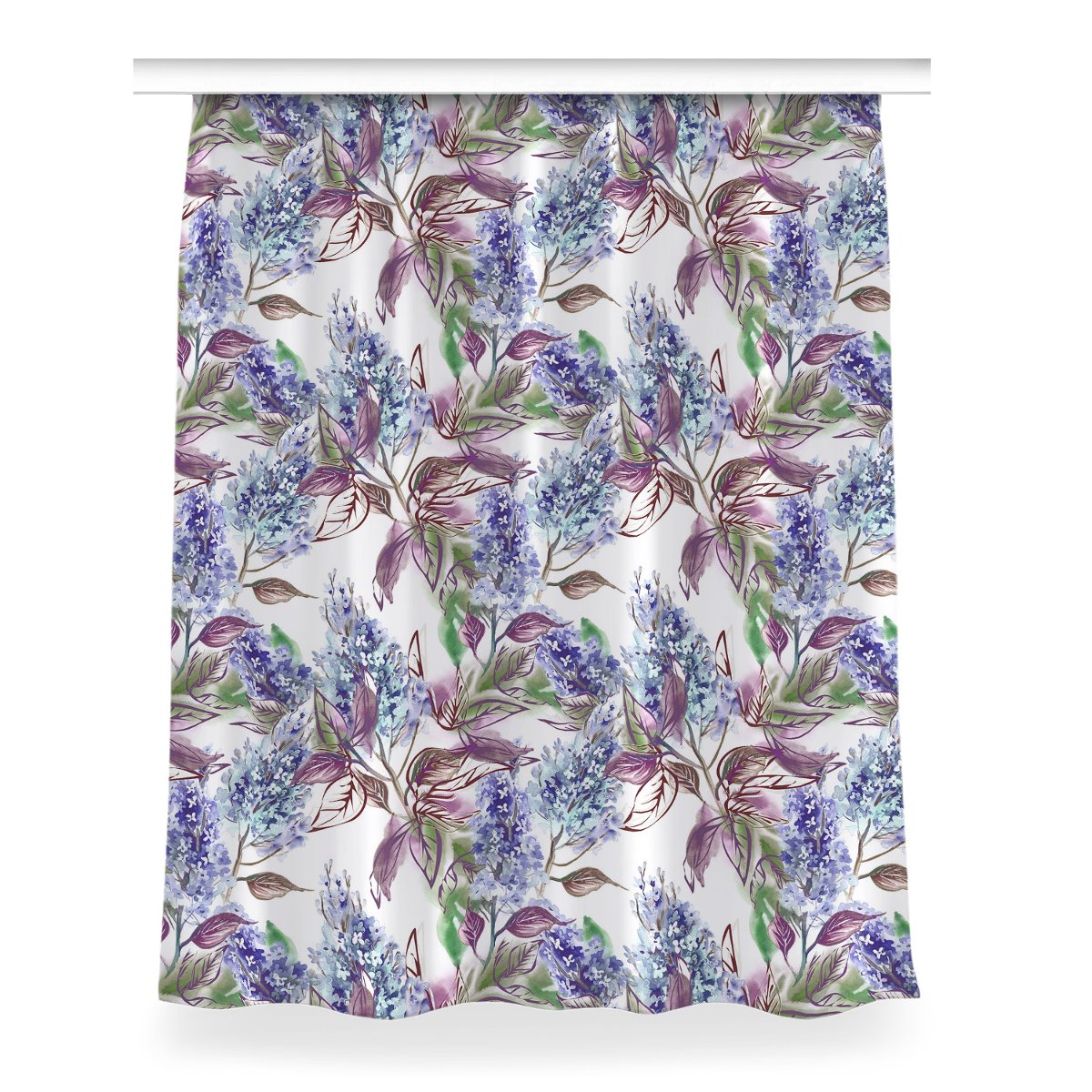 Klasyczna zasłona kolory Fioletowe liście 150x200, Fabricsy