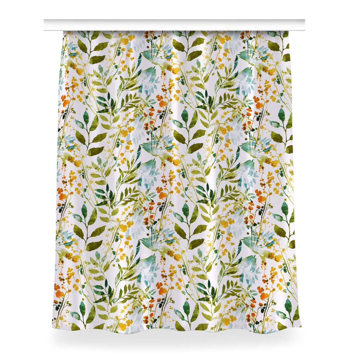 Klasyczna zasłona z nadrukiem Kwiaty Boho 150x200, Fabricsy