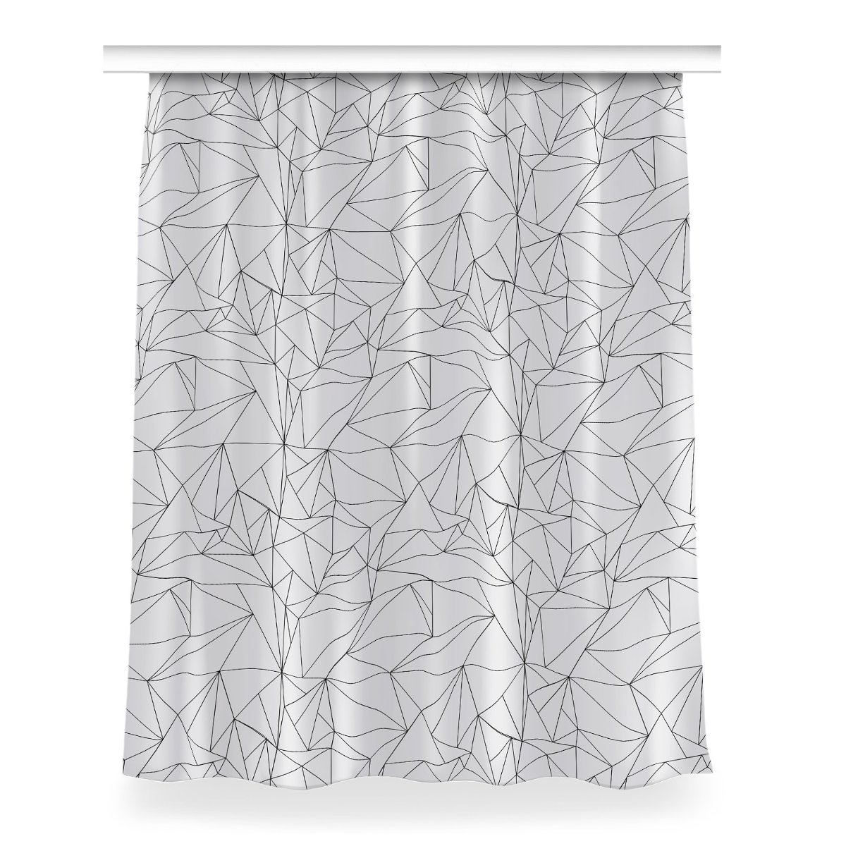 Gotowa zasłona z nadrukiem Proste trójkąty 150x200, Fabricsy