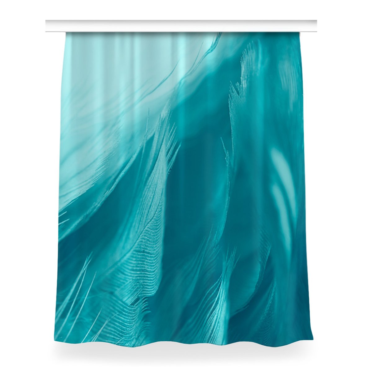 Klasyczna zasłona kolory 150x200 Niebieskie pióra, Fabricsy