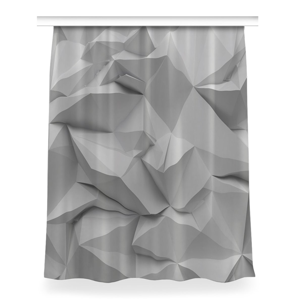 Gotowa zasłona z grafiką 150x200 Abstrakcja biała, Fabricsy