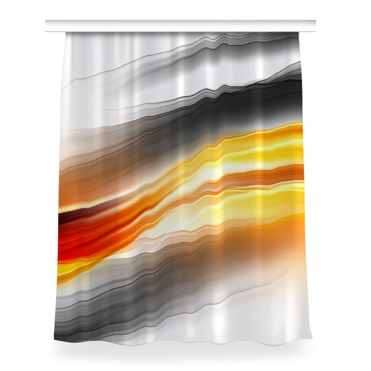 Gotowa zasłona wzór 150x200 Abstrakcja pomarańcz, Fabricsy
