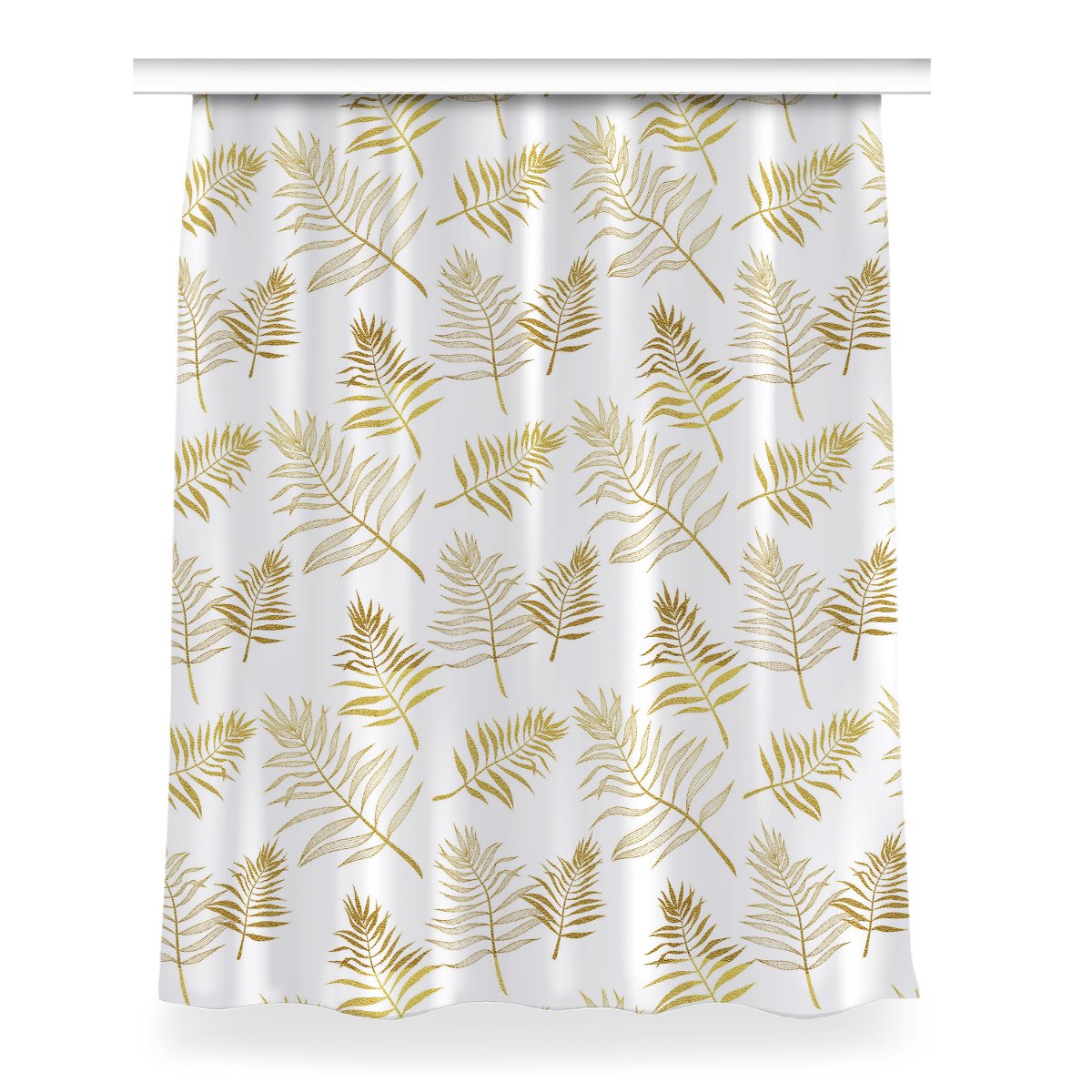 Gotowa zasłona na taśmę dekor 150x200 Liście palmy, Fabricsy