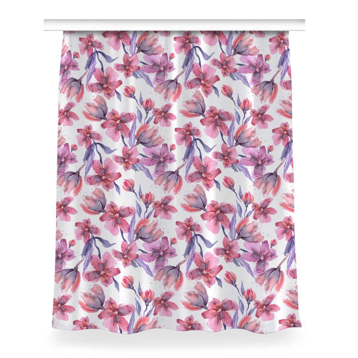 Zasłona z grafiką gotowa 150x200 Pastelowe kwiaty, Fabricsy