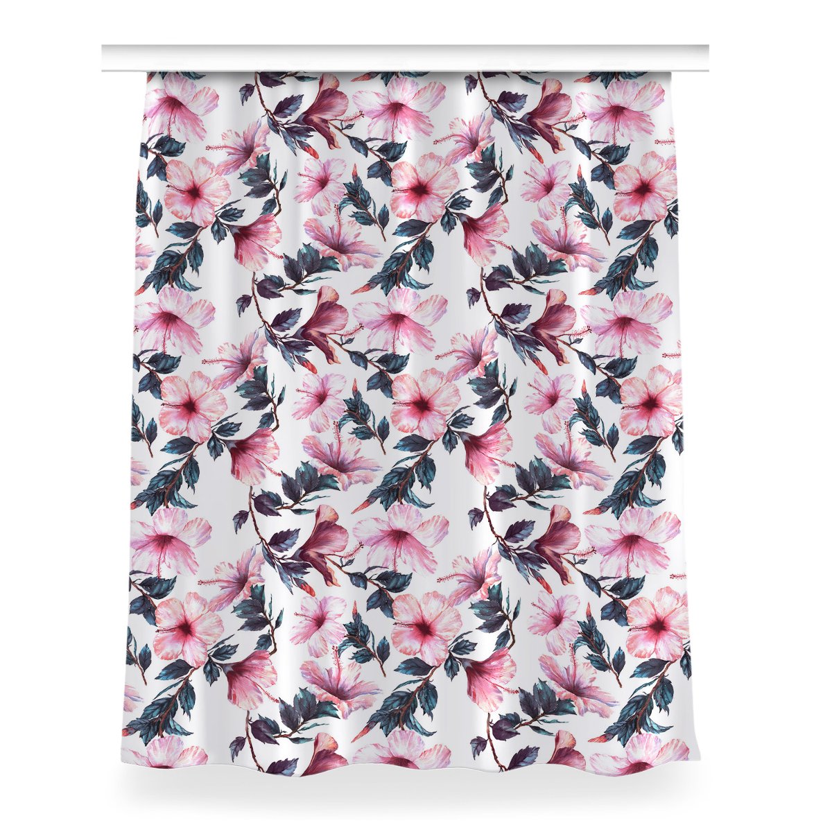 Klasyczna zasłona kolory 150x200 Kwiaty hibiskusa, Fabricsy