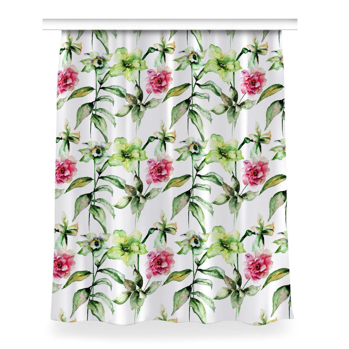 Gotowa zasłona z nadrukiem 150x200 Wiosna kwiaty, Fabricsy