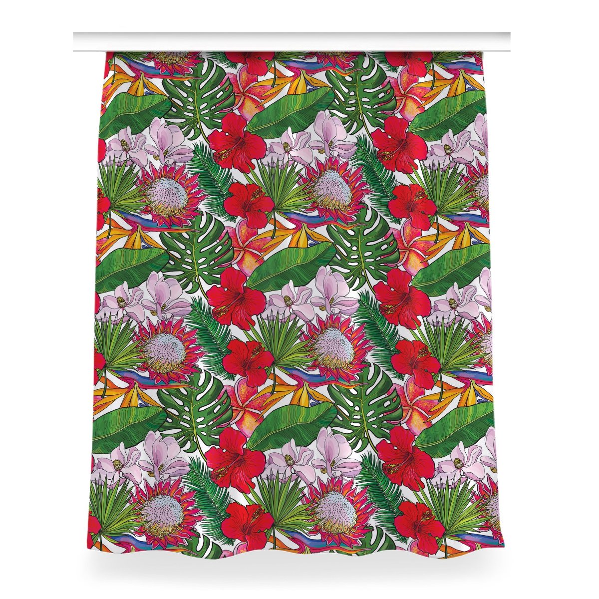 Gotowa zasłona z nadrukiem 150x200 Kolorowe kwiaty, Fabricsy