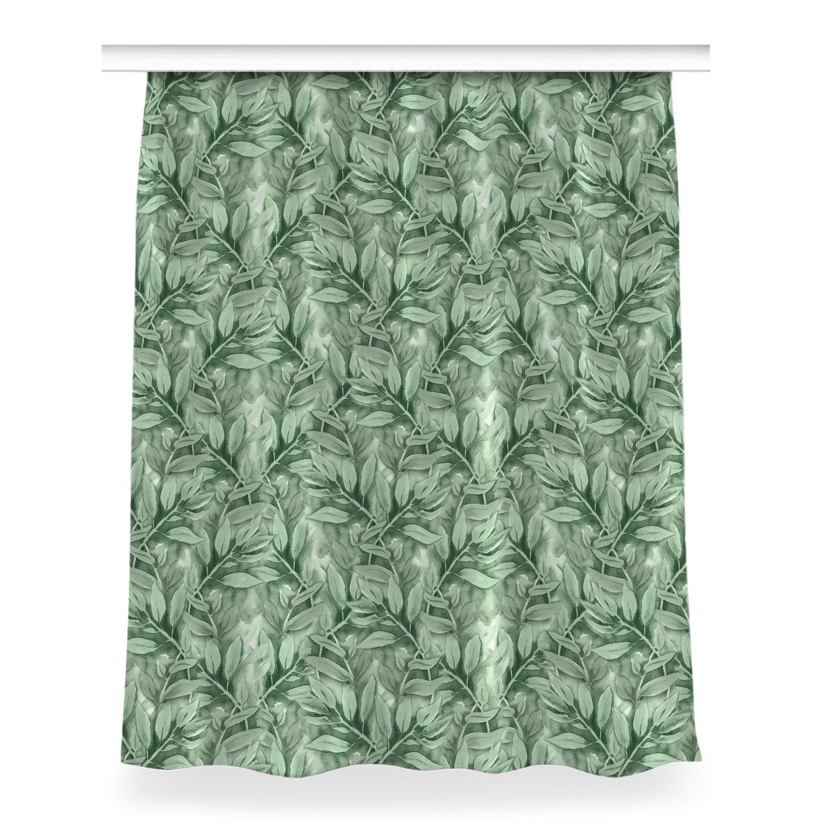 Gotowa zasłona z grafiką 150x200 cm Gładkie liście, Fabricsy