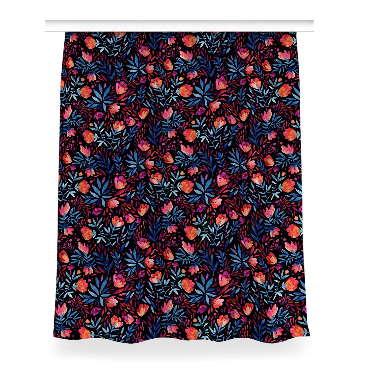 Zasłona z nadrukiem gotowa 150x200 Kwiatowy wzór, Fabricsy