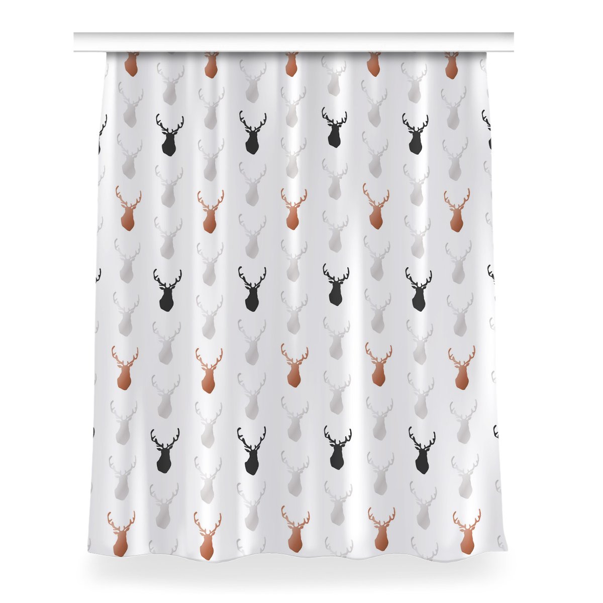 Zasłona z nadrukiem gotowa 150x200 Głowa jelenia, Fabricsy