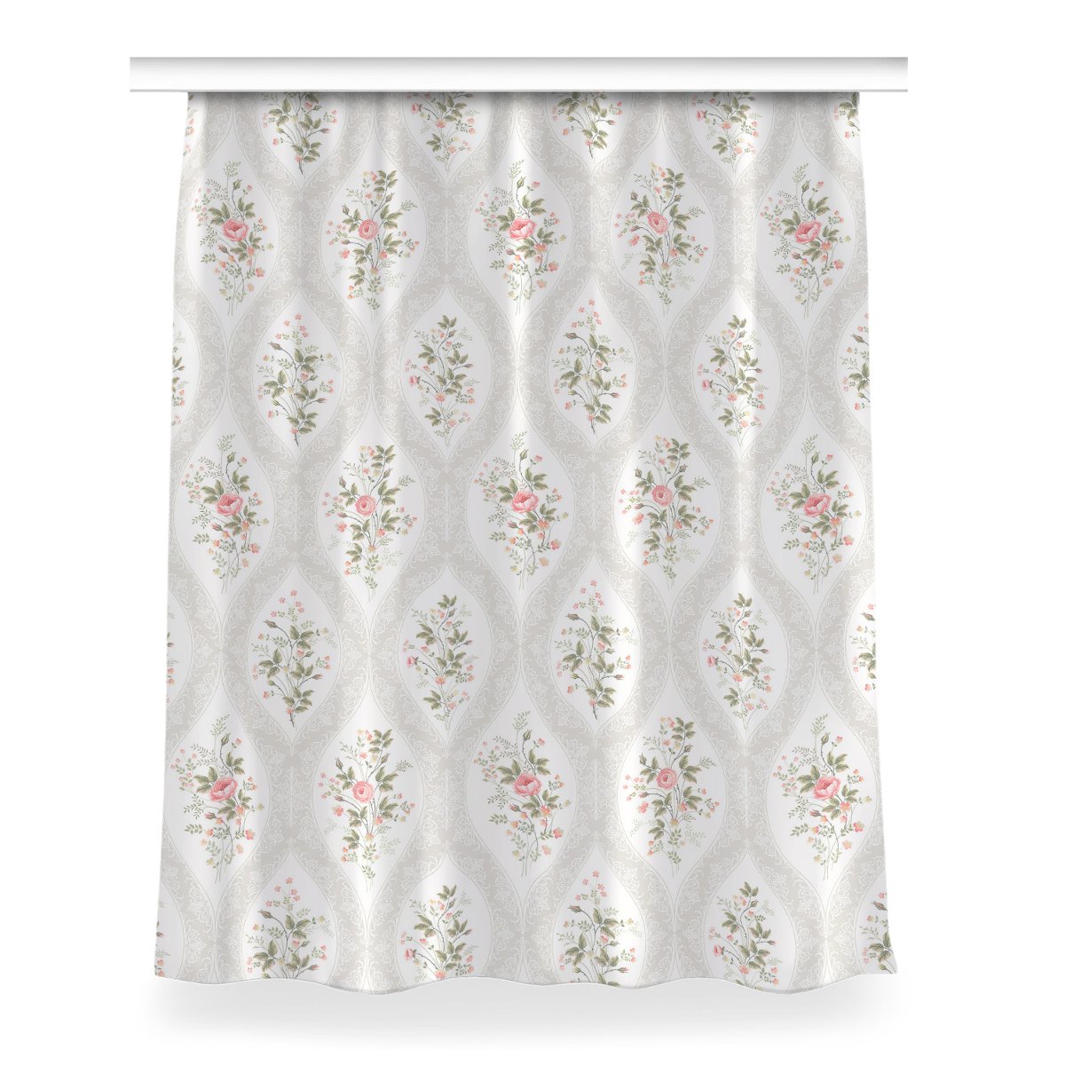 Gotowa zasłona z grafiką wzór 150x200 Retro tapeta, Fabricsy