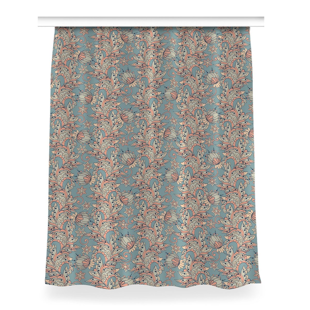 Gotowa zasłona z grafiką 150x200 cm Bajkowe kwiaty, Fabricsy