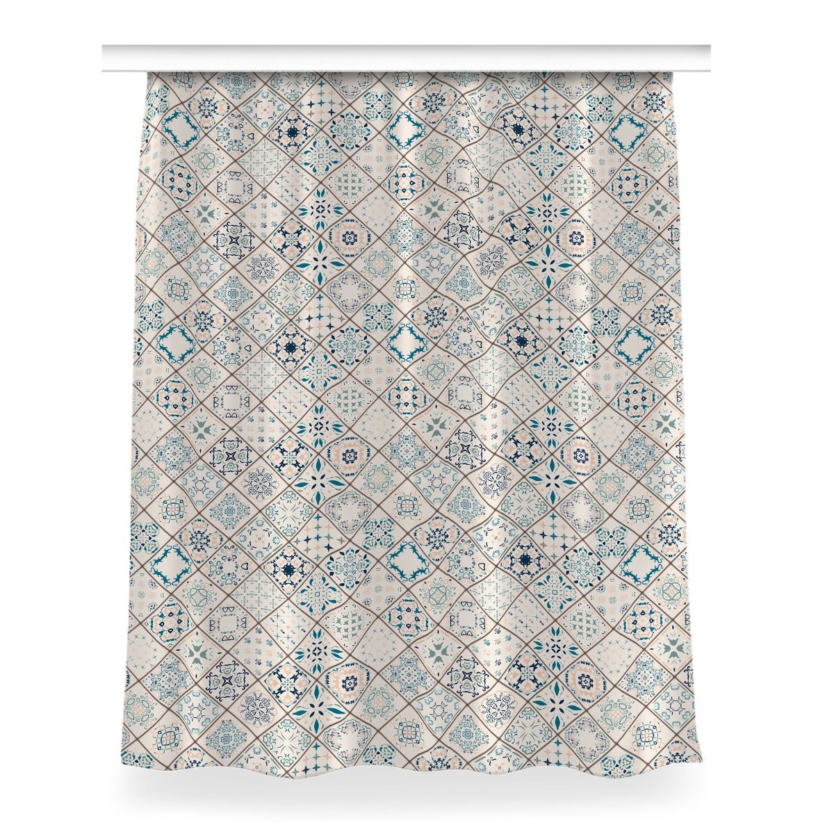 Klasyczna zasłona z nadrukiem 150x200 Skład płytek, Fabricsy