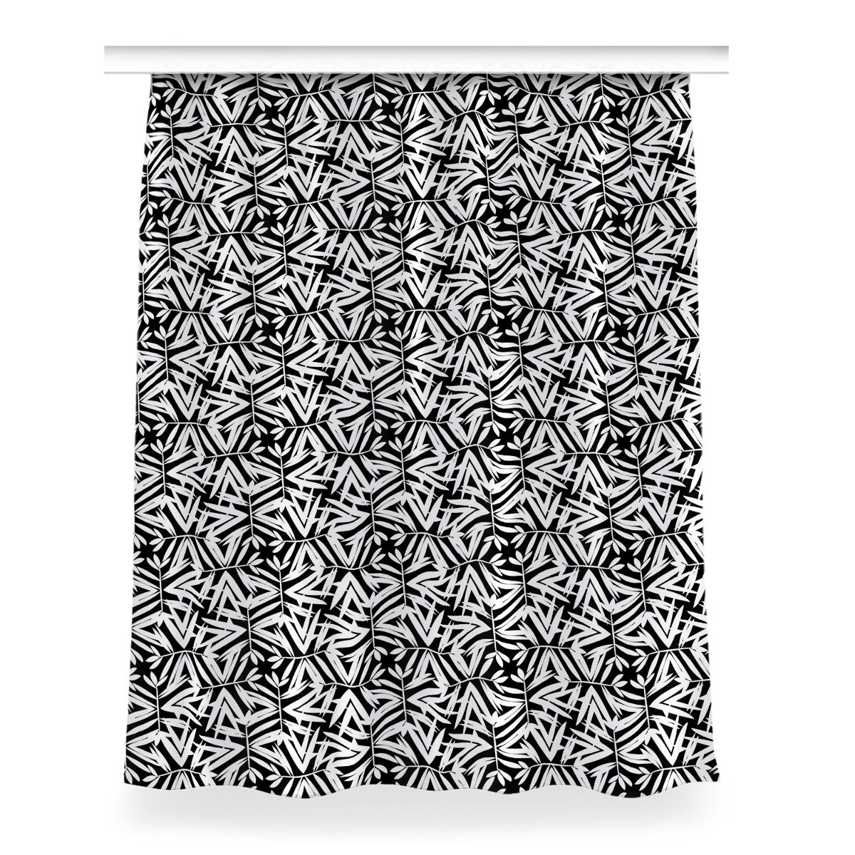 Klasyczna zasłona kolory 150x200 Czarno-biały wzór, Fabricsy