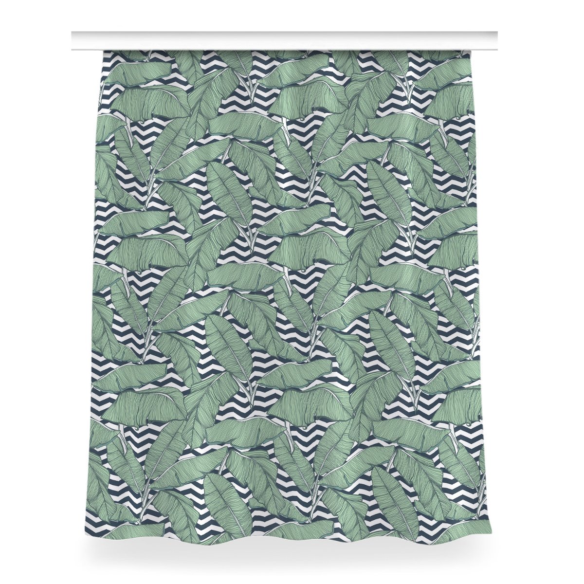 Gotowa zasłona na taśmę 150x200 Tropikalne liście, Fabricsy