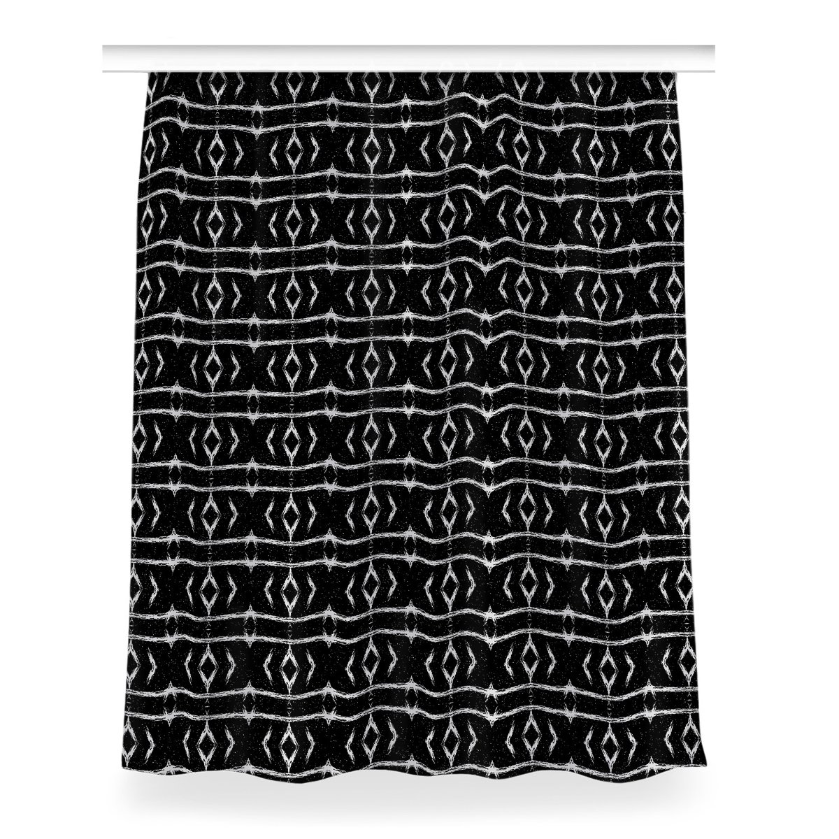 Gotowa zasłona z grafiką 150x200 Czarna abstrakcja, Fabricsy