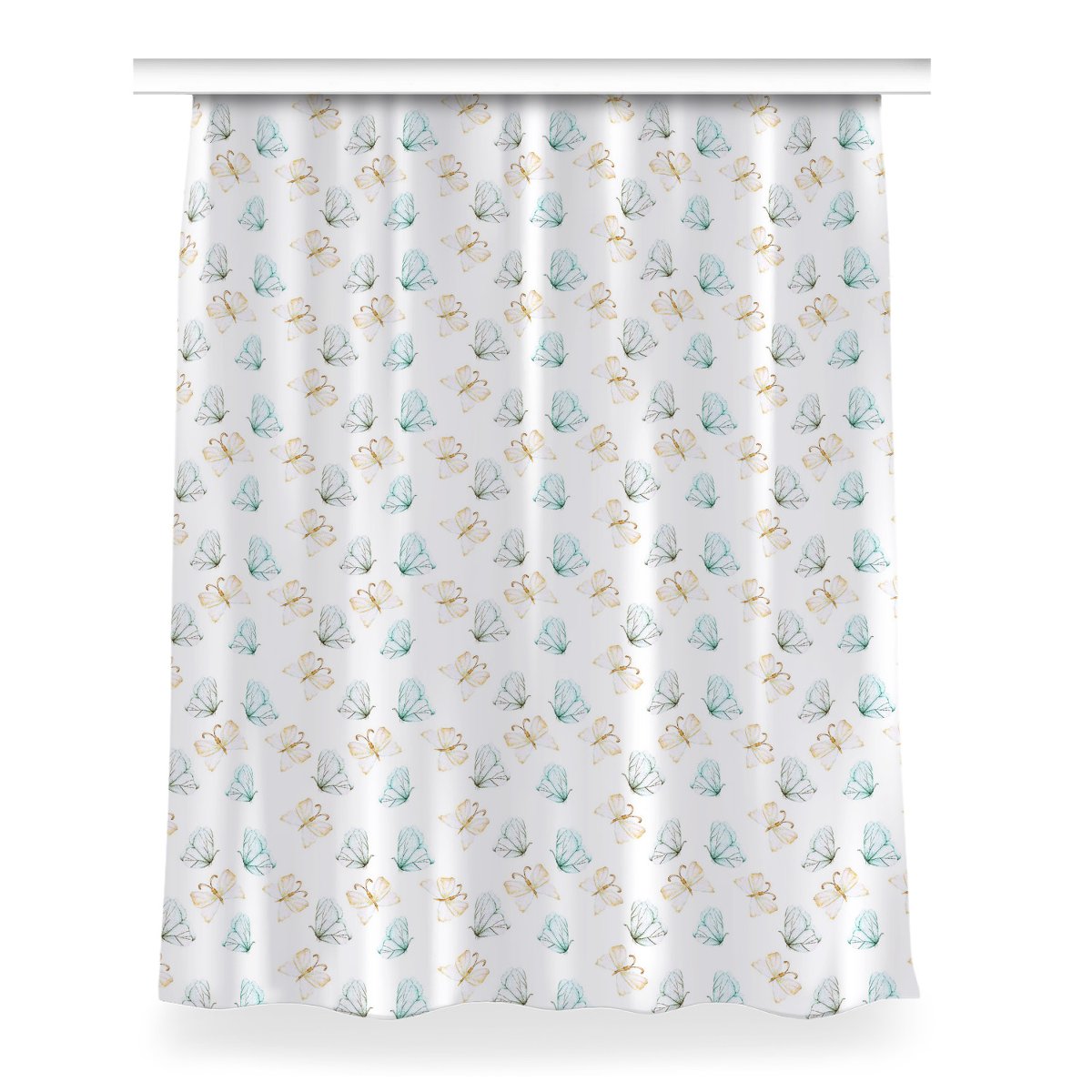 Kolorowa zasłona z nadrukiem wzór 150x200 Motyle, Fabricsy