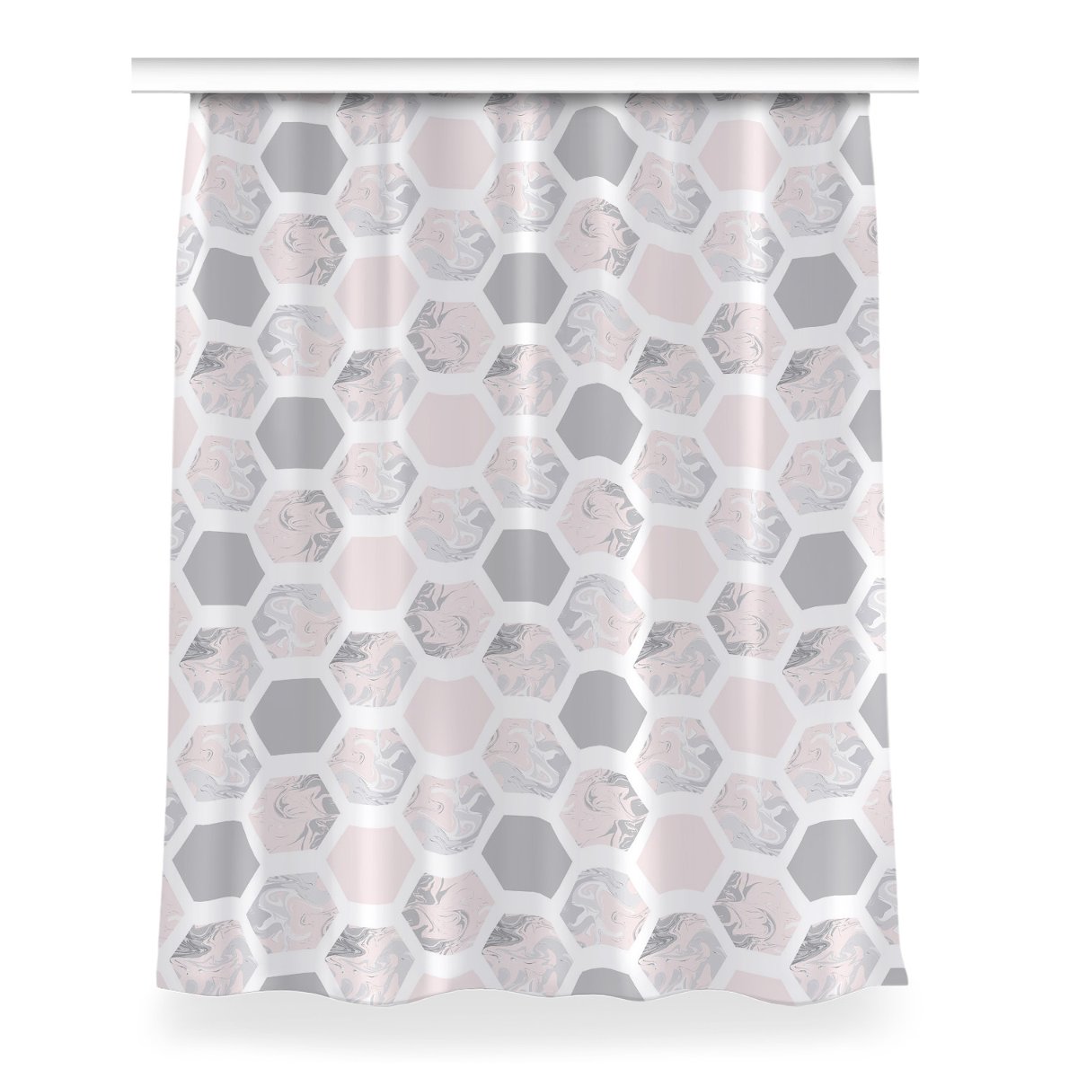Klasyczna zasłona kolory wzór 150x200 cm Heksagony, Fabricsy