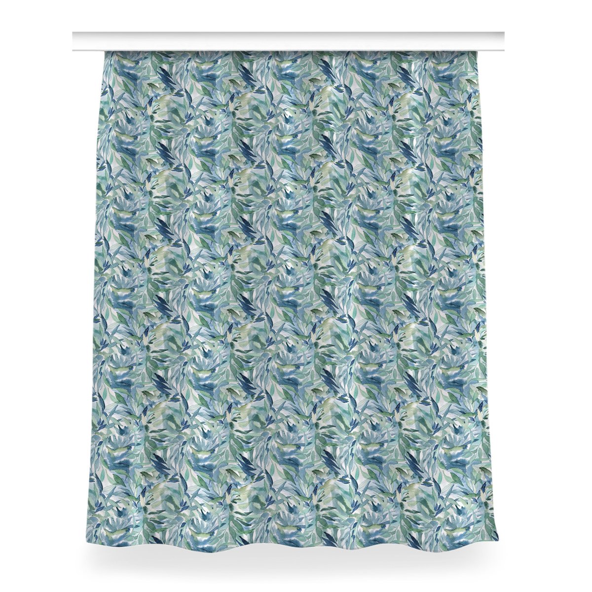 Gotowa zasłona na żabki 150x200 Pastelowe liście, Fabricsy